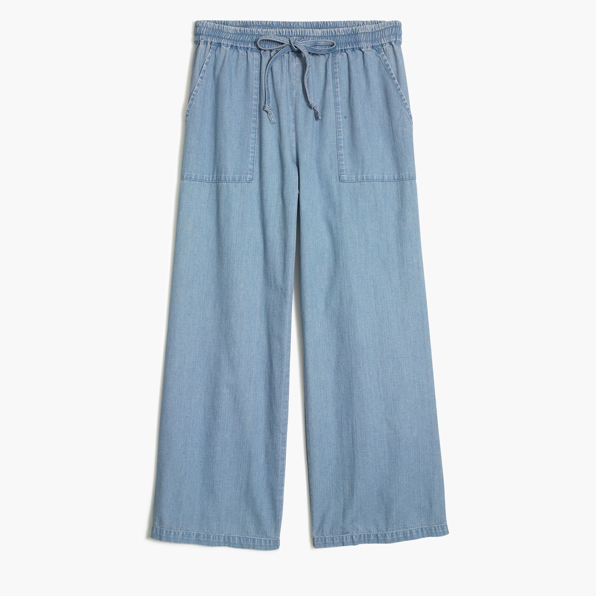 Chambray drawstring pant