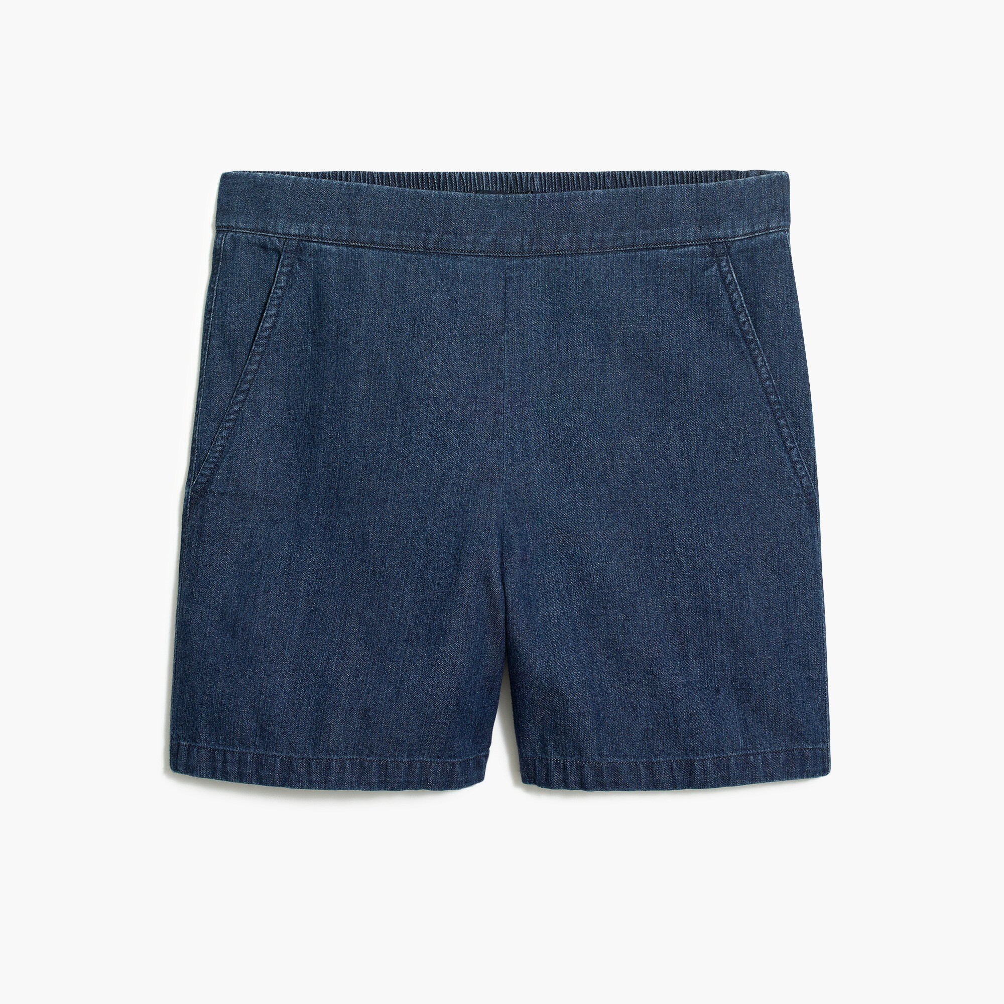 denim pull-on utility short for women