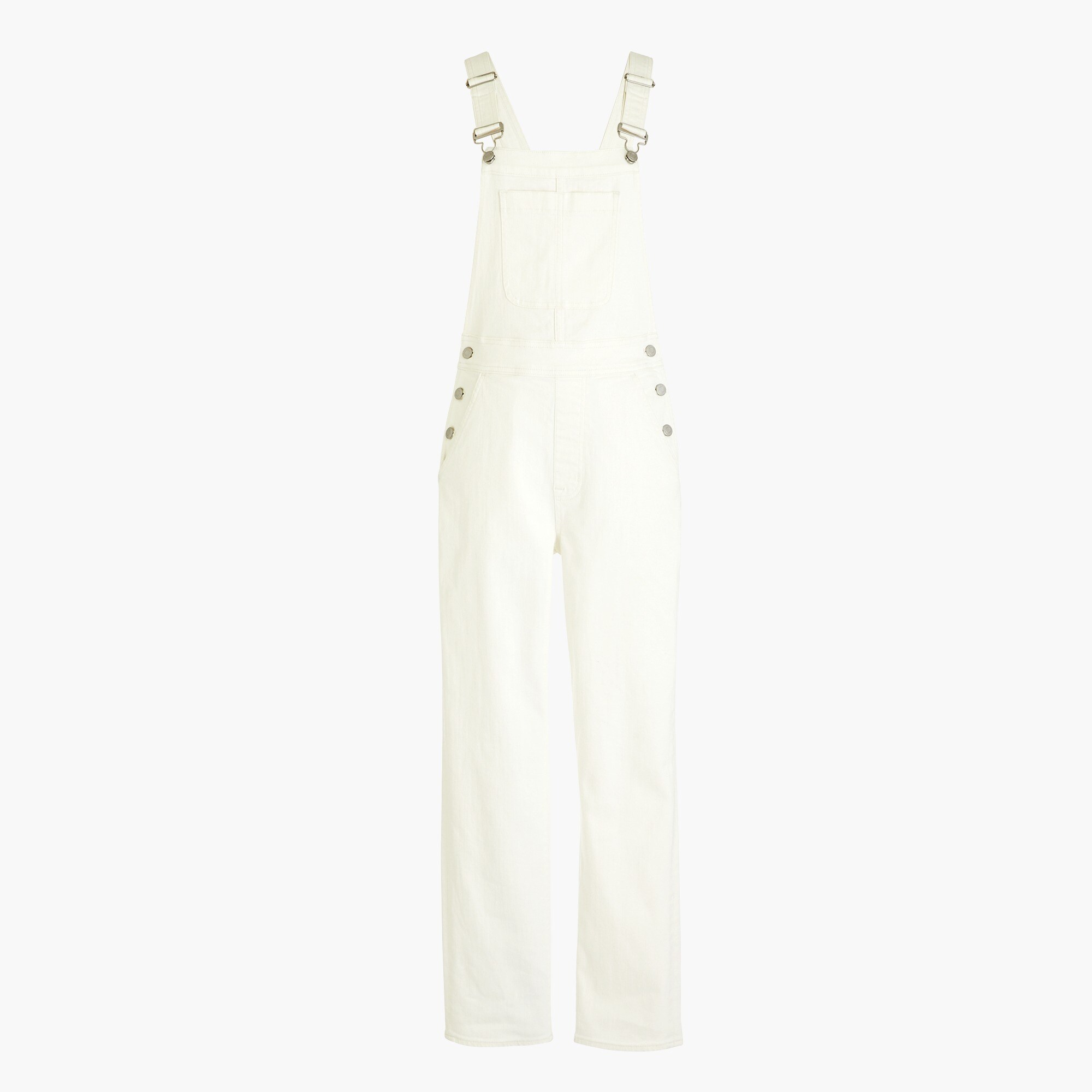 white denim overall for women