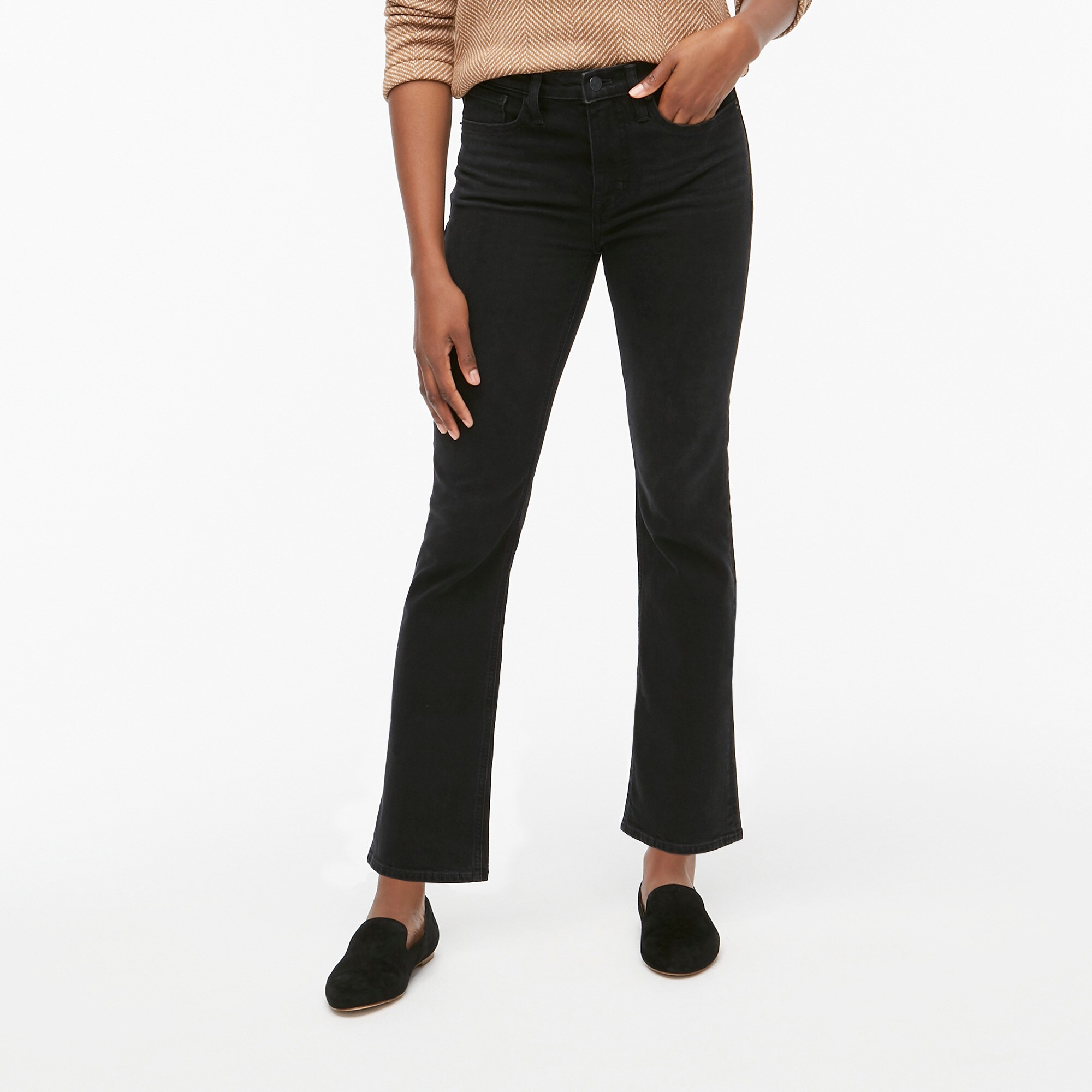 women's flare cropped jeans