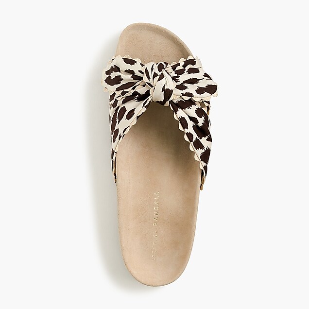 j.crew: j.crew x loeffler randall® beattie knotted pool slides, right side, view zoomed