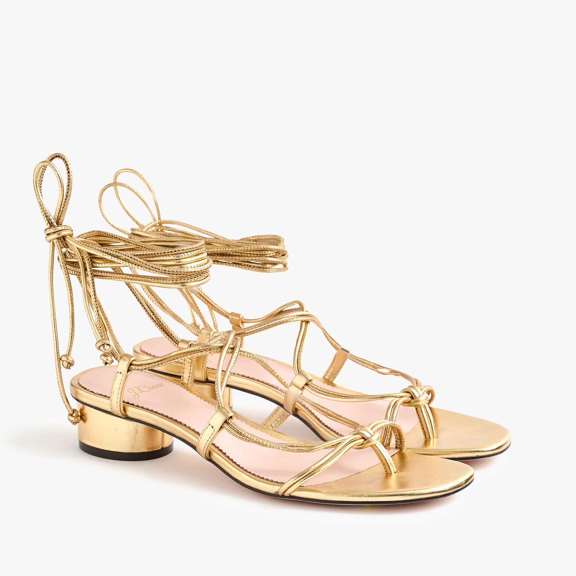 j crew leather lace up sandals