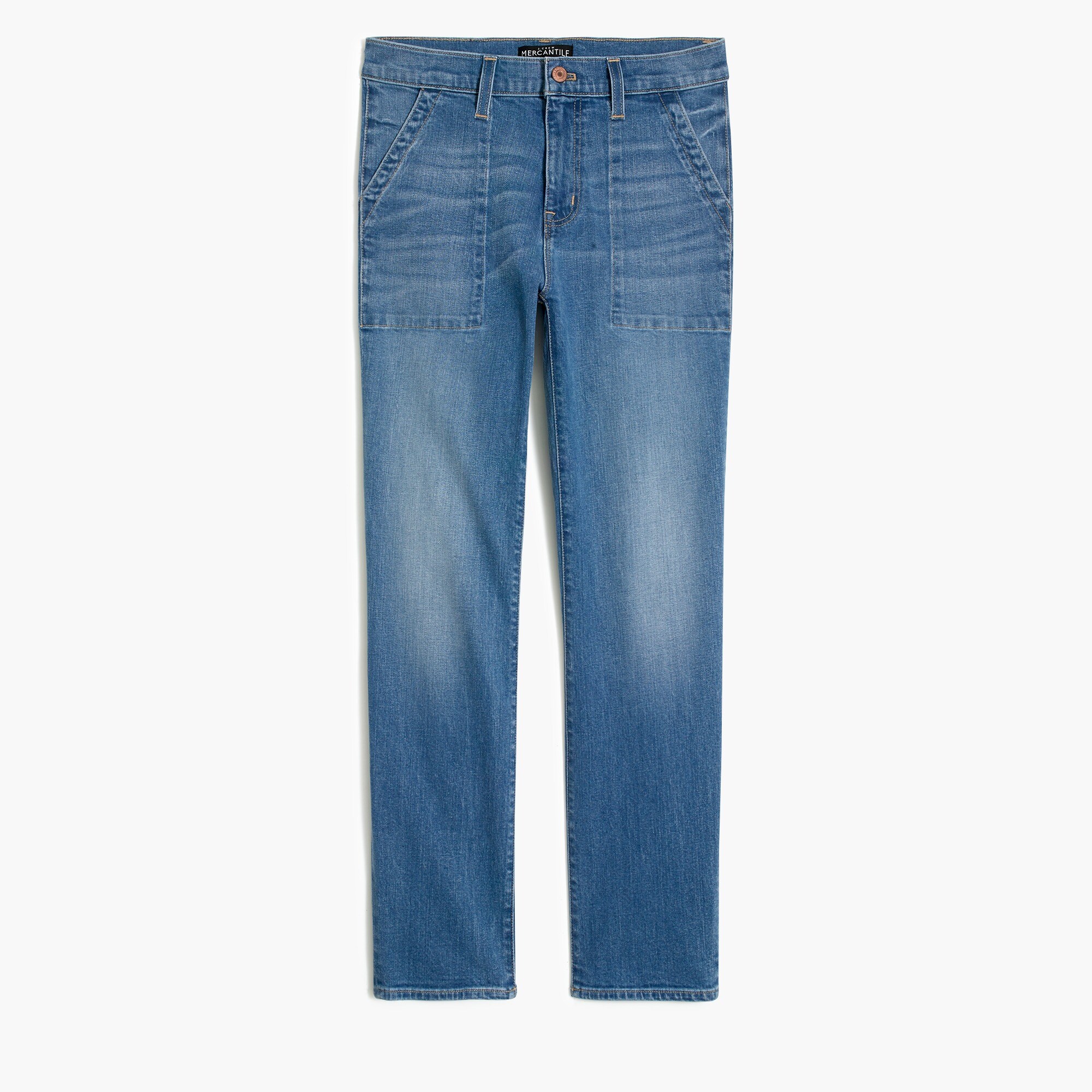 10" highest-rise utility jean in medium wash for women