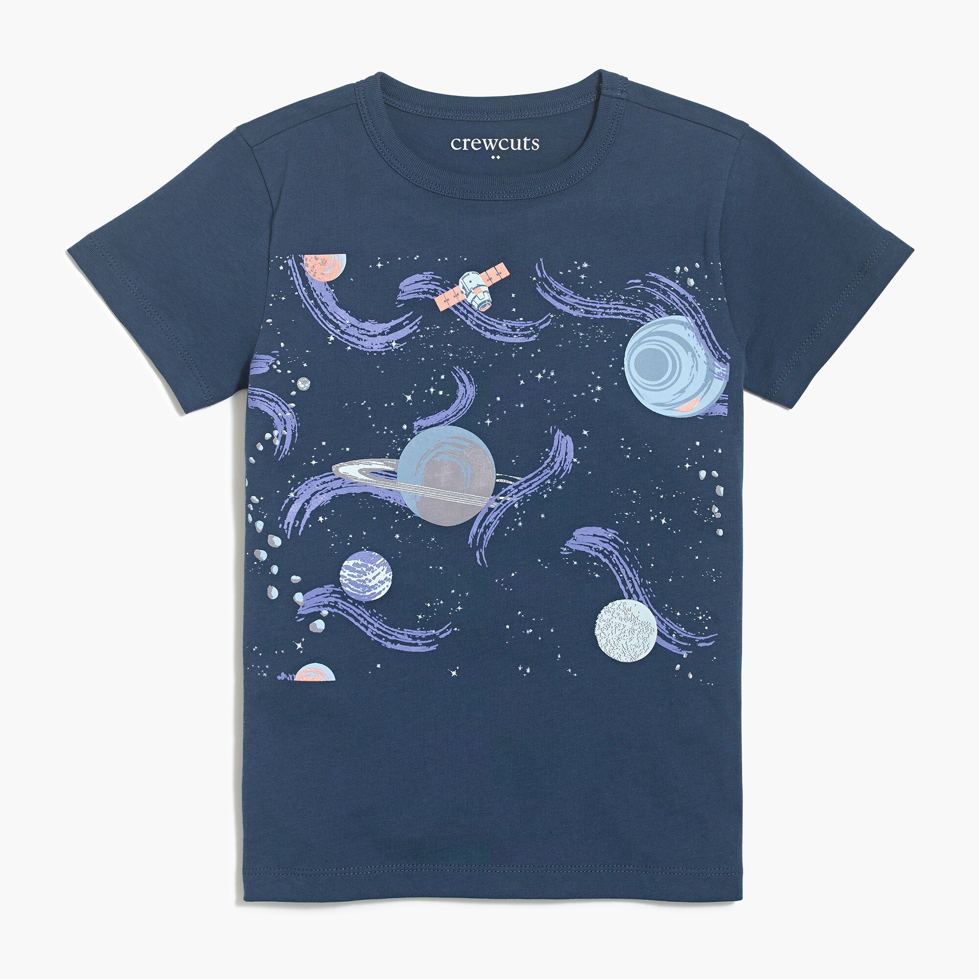 Boys' glow-in-the-dark space graphic tee