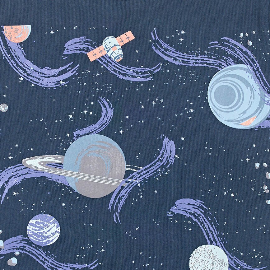 Boys' glow-in-the-dark space graphic tee DEEP MIDNIGHT OUTERSPAC factory: boys' glow-in-the-dark space graphic tee for boys
