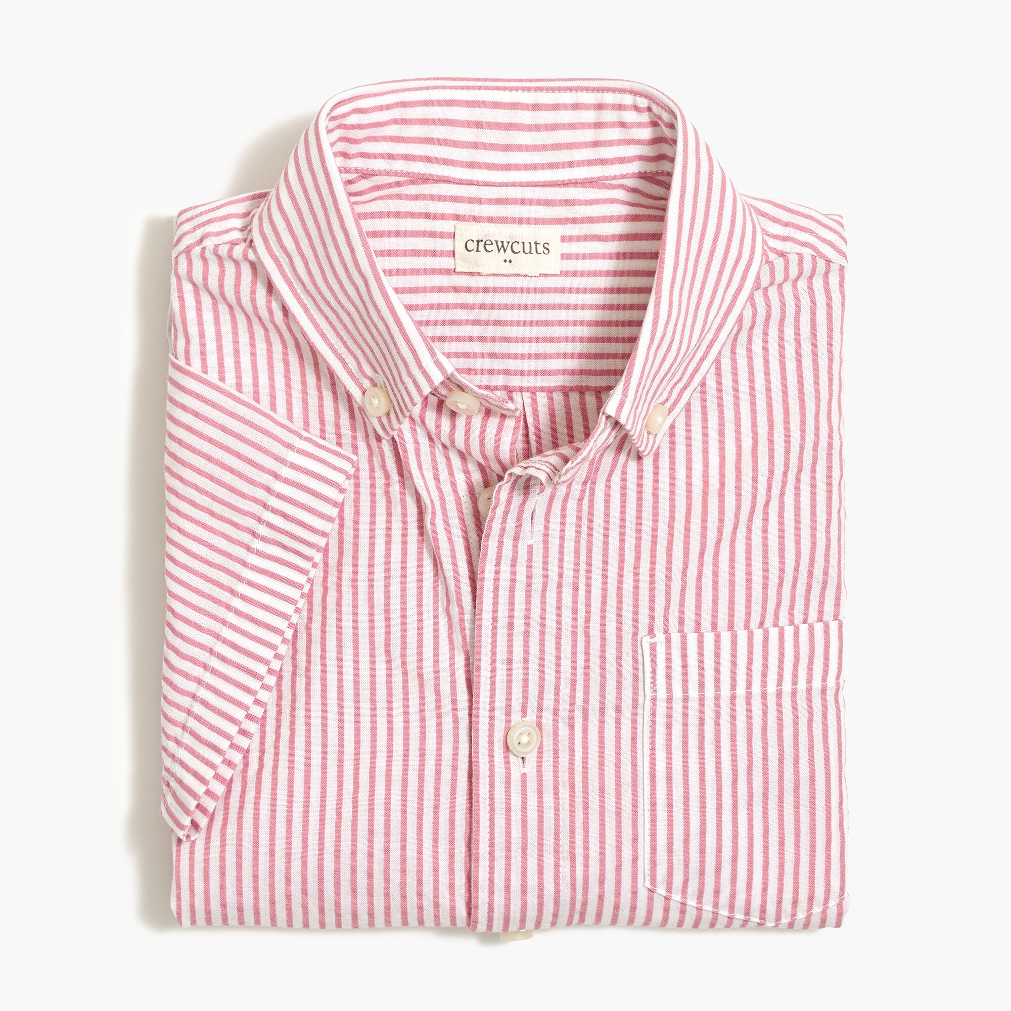 Boys' short-sleeve shirt in seersucker
