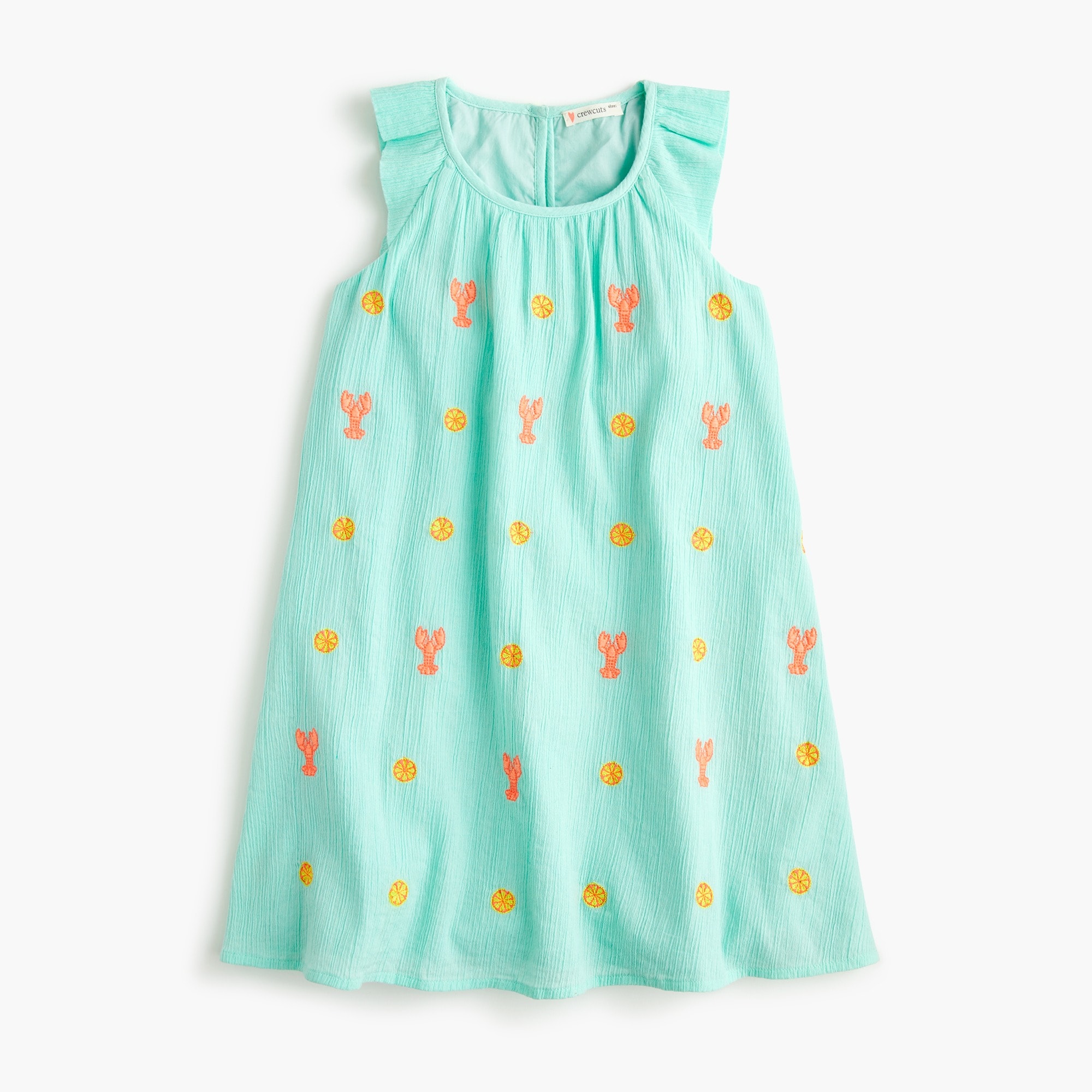 J.Crew Girls' Embroidered Lobster Dress