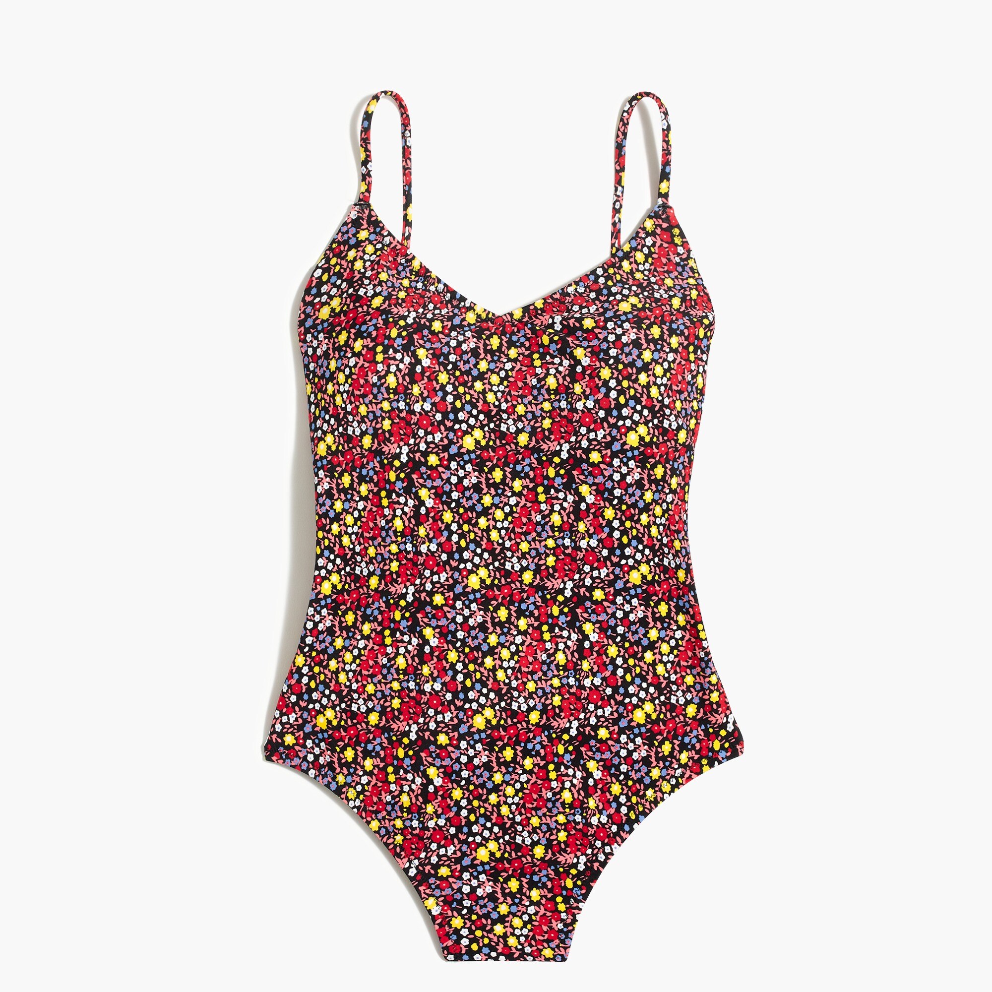 Printed ballet tank one-piece swimsuit
