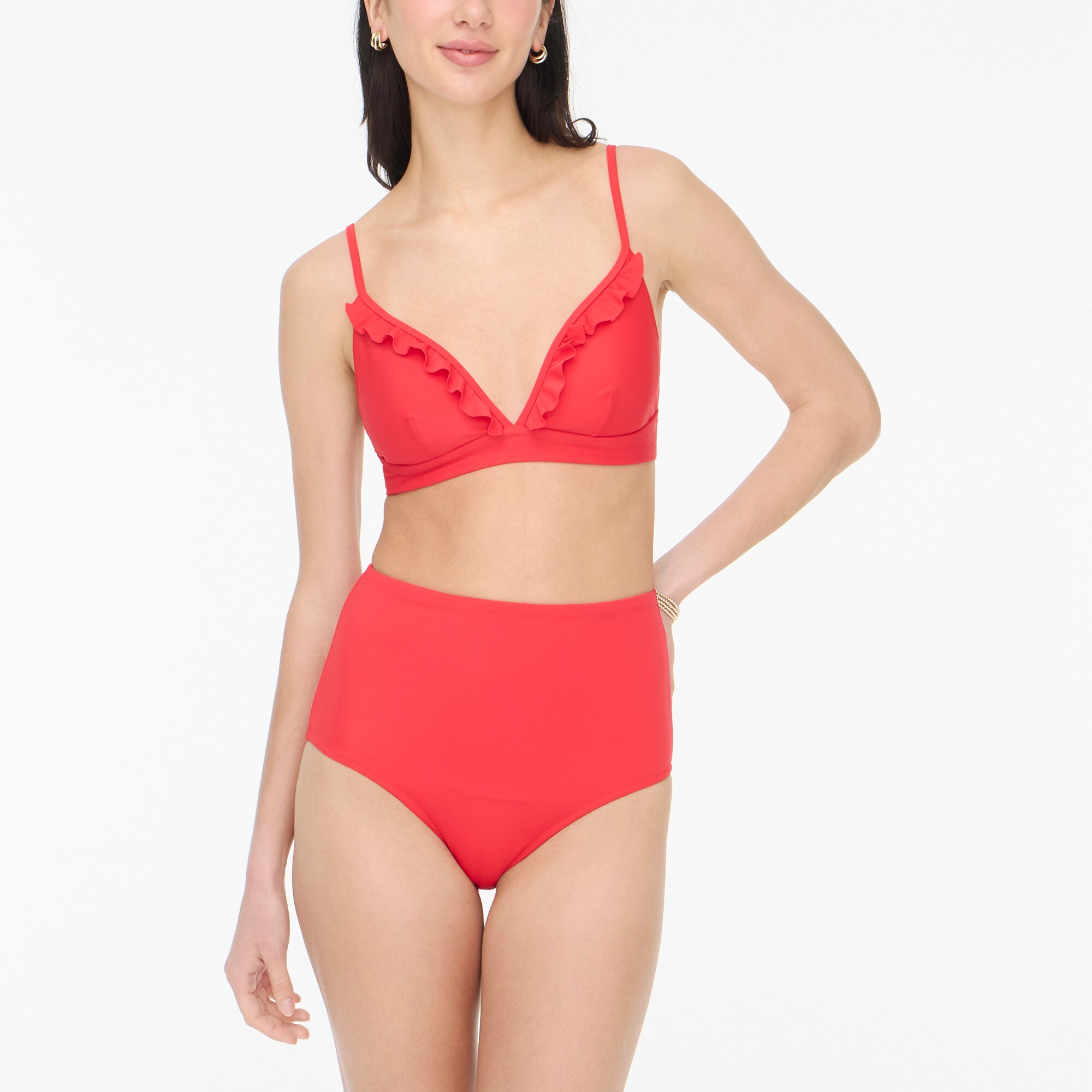 High-waisted bikini bottom
