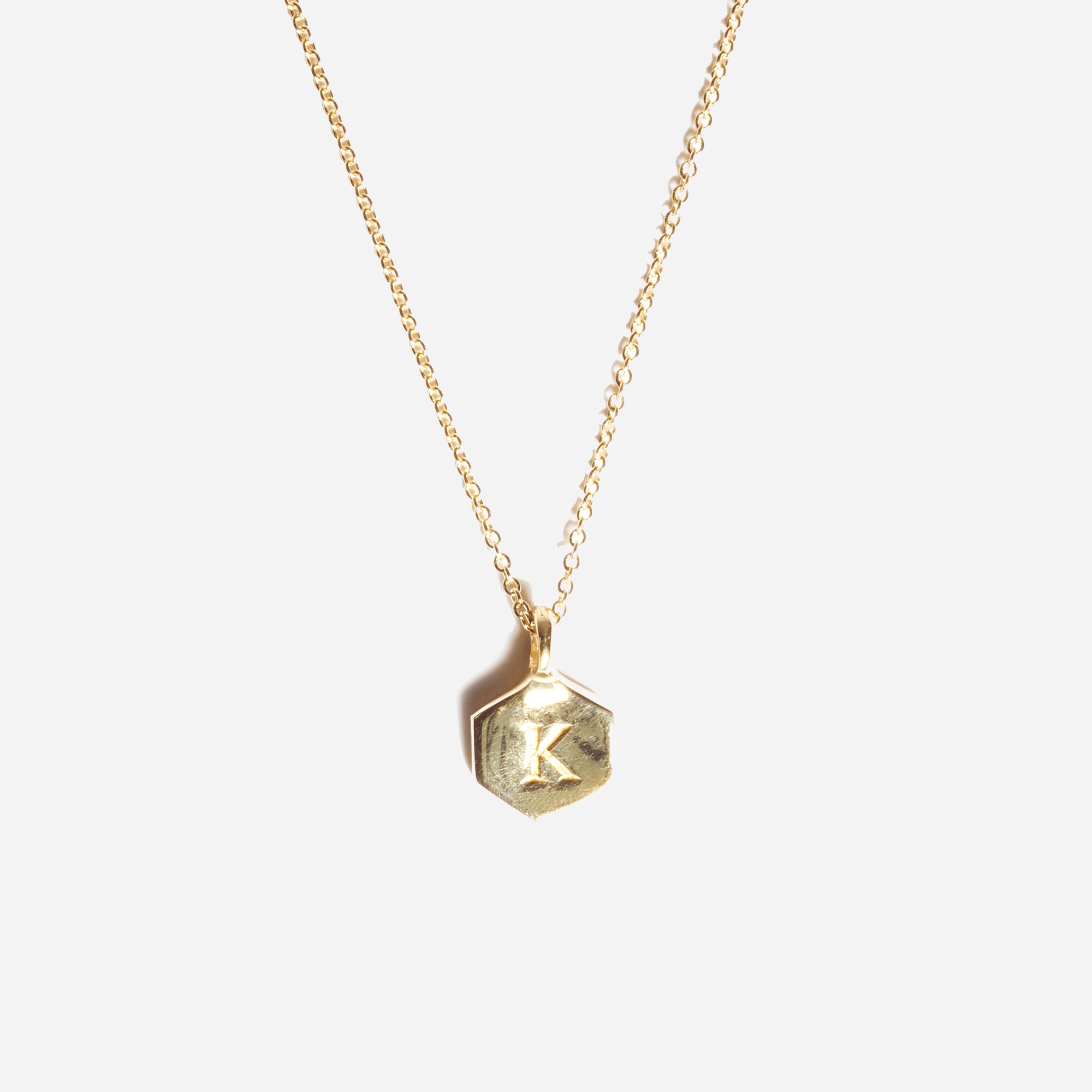 Odette New York® Hex monogram necklace