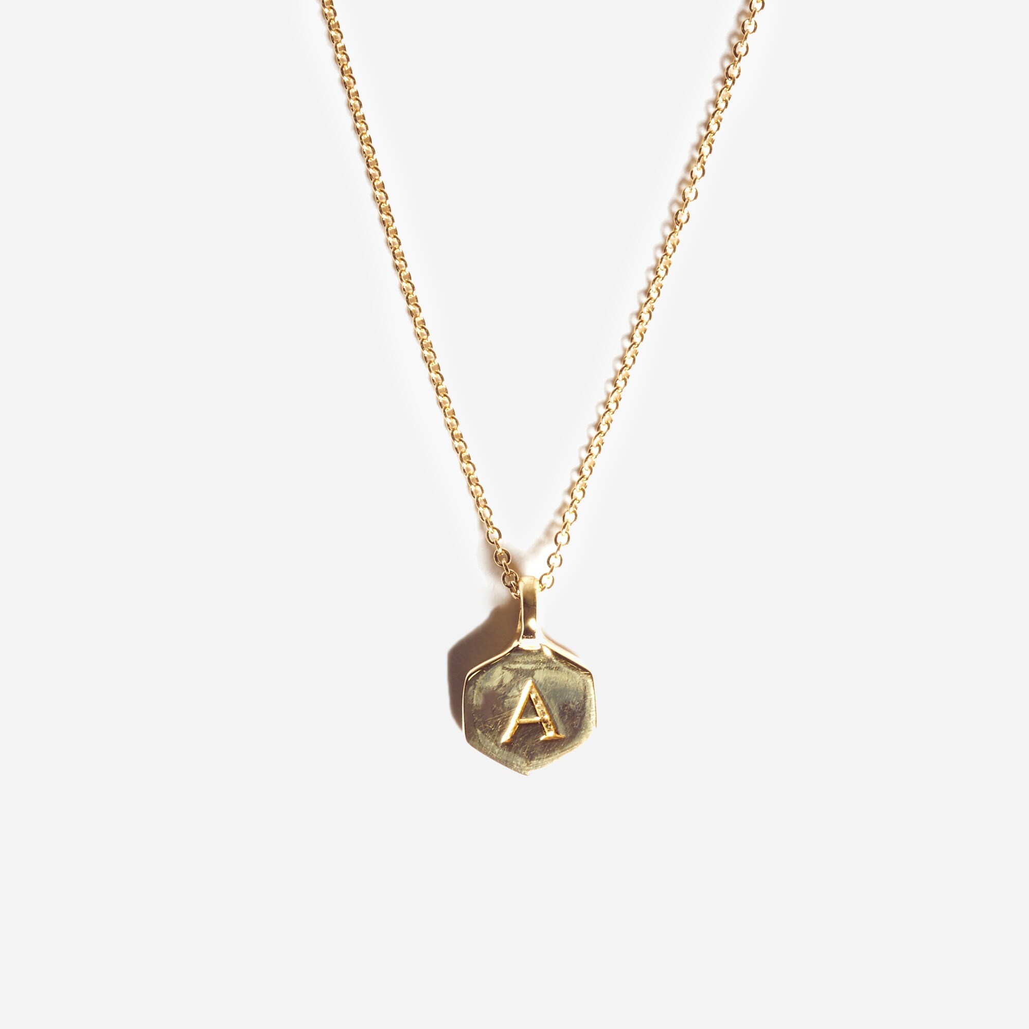 womens Odette New York® Hex monogram necklace