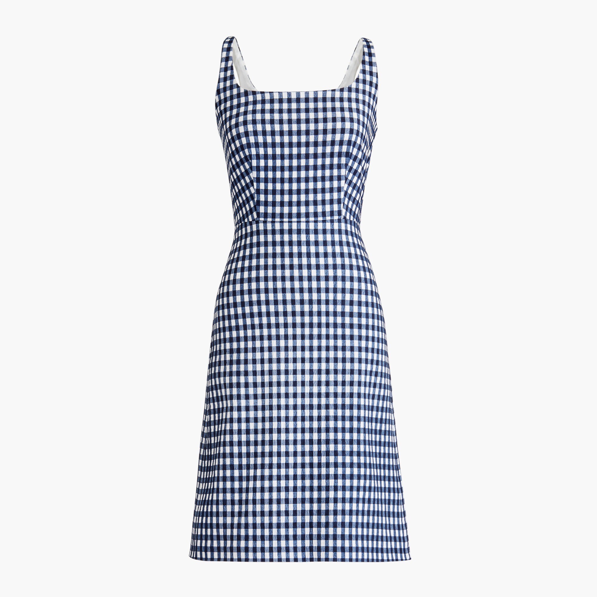 tahoe gingham stretch mini dress
