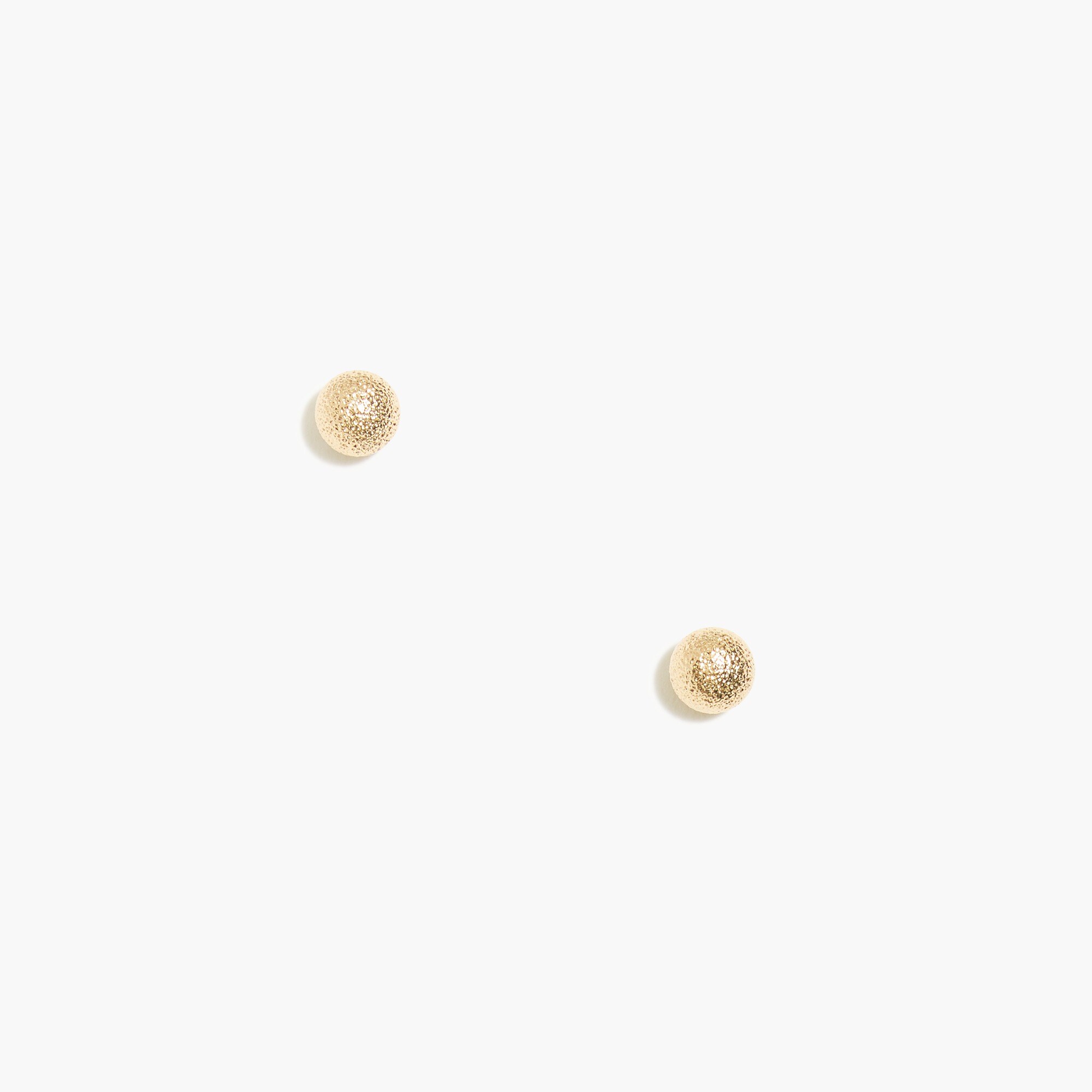 Brushed gold stud earrings