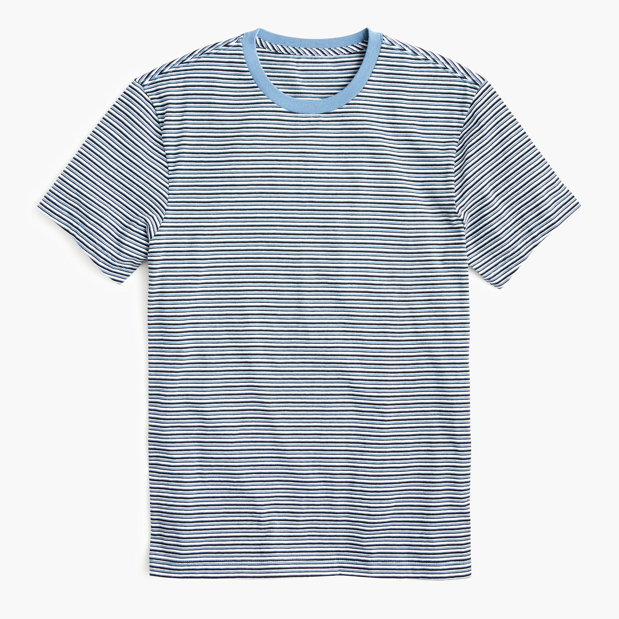 J.Crew Essential Crewneck Tshirt In Blue Stripe For Men