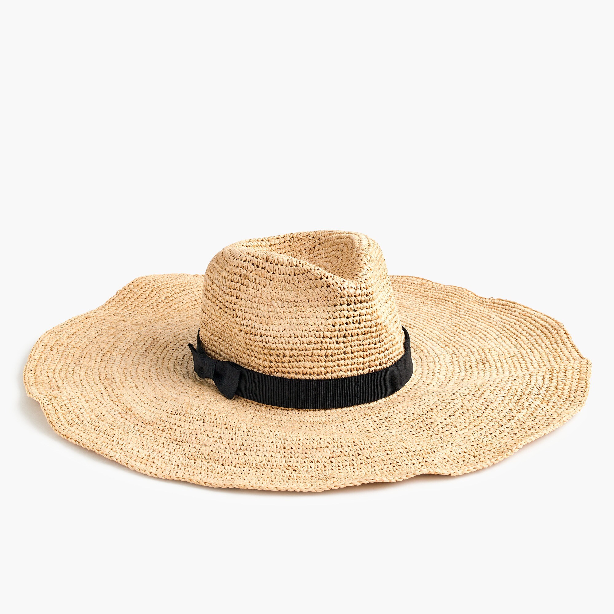 J.Crew Hat with Extra Wide Brim NWT Size S/M Packable Straw Hat For Women | Factory main image 4