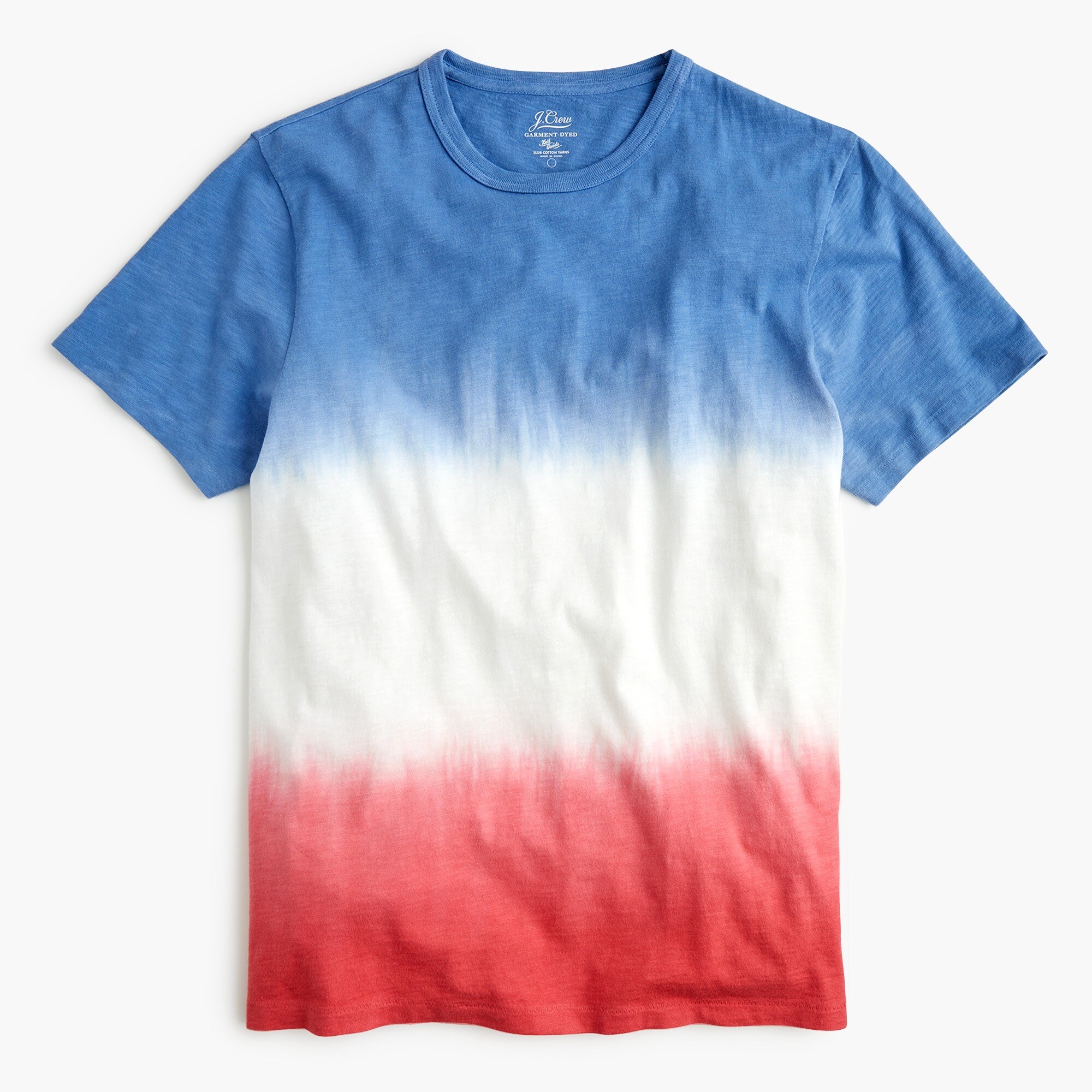 J Crew Slub Jersey T Shirt In Dip Dye