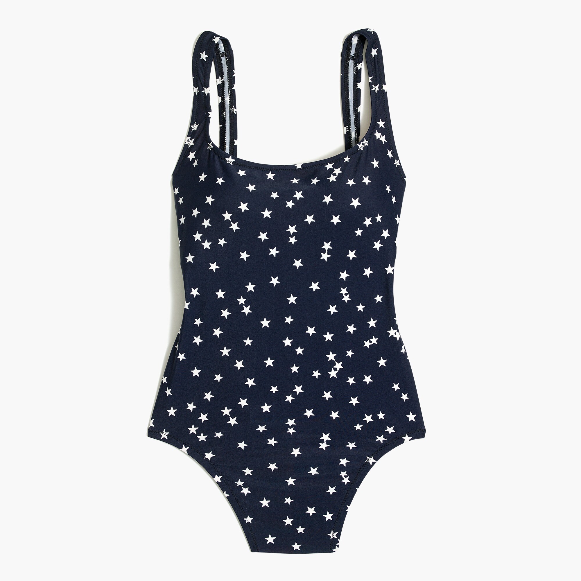 Printed scoopback one-piece swimsuit