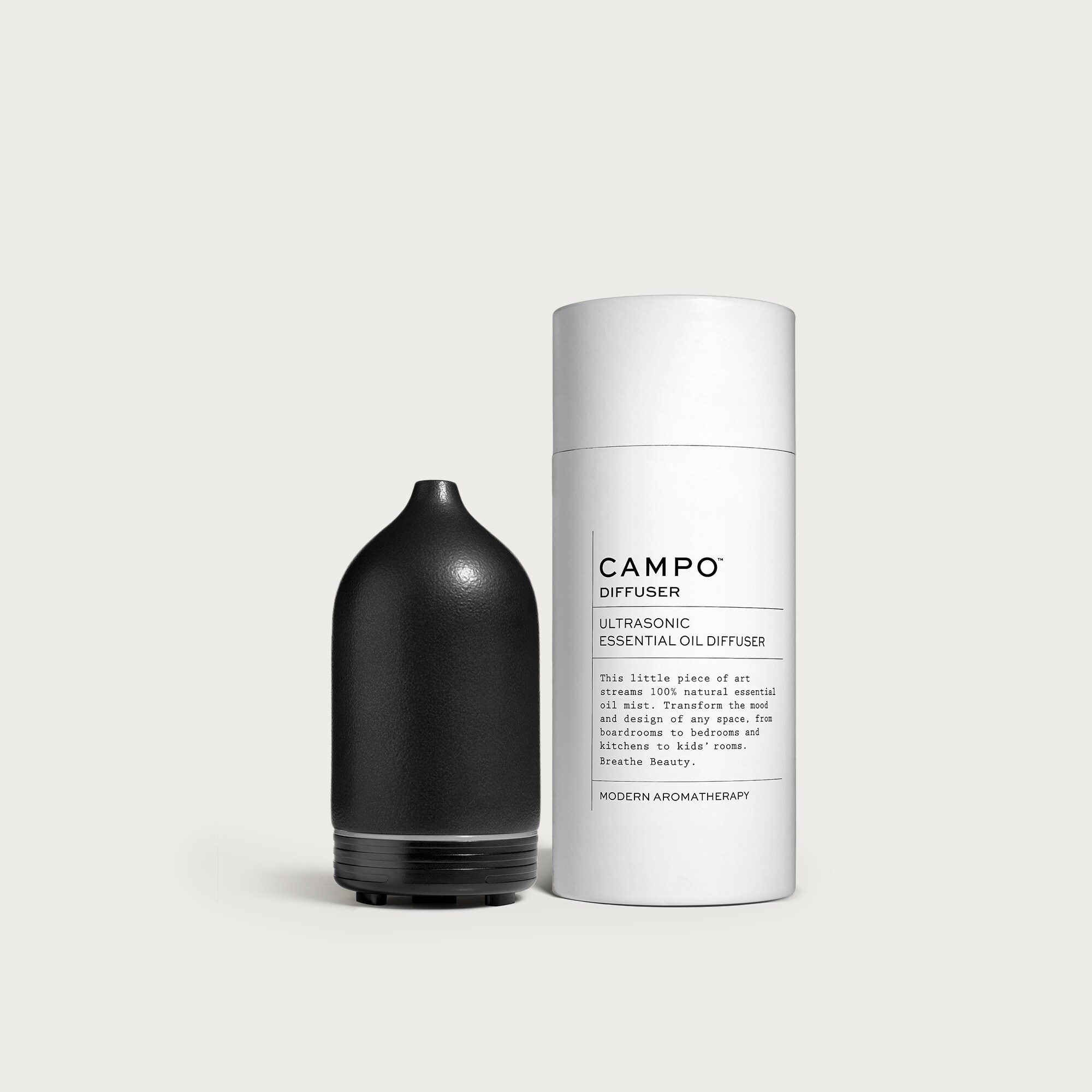 CAMPO® black ceramic ultrasonic essential oil diffuser
