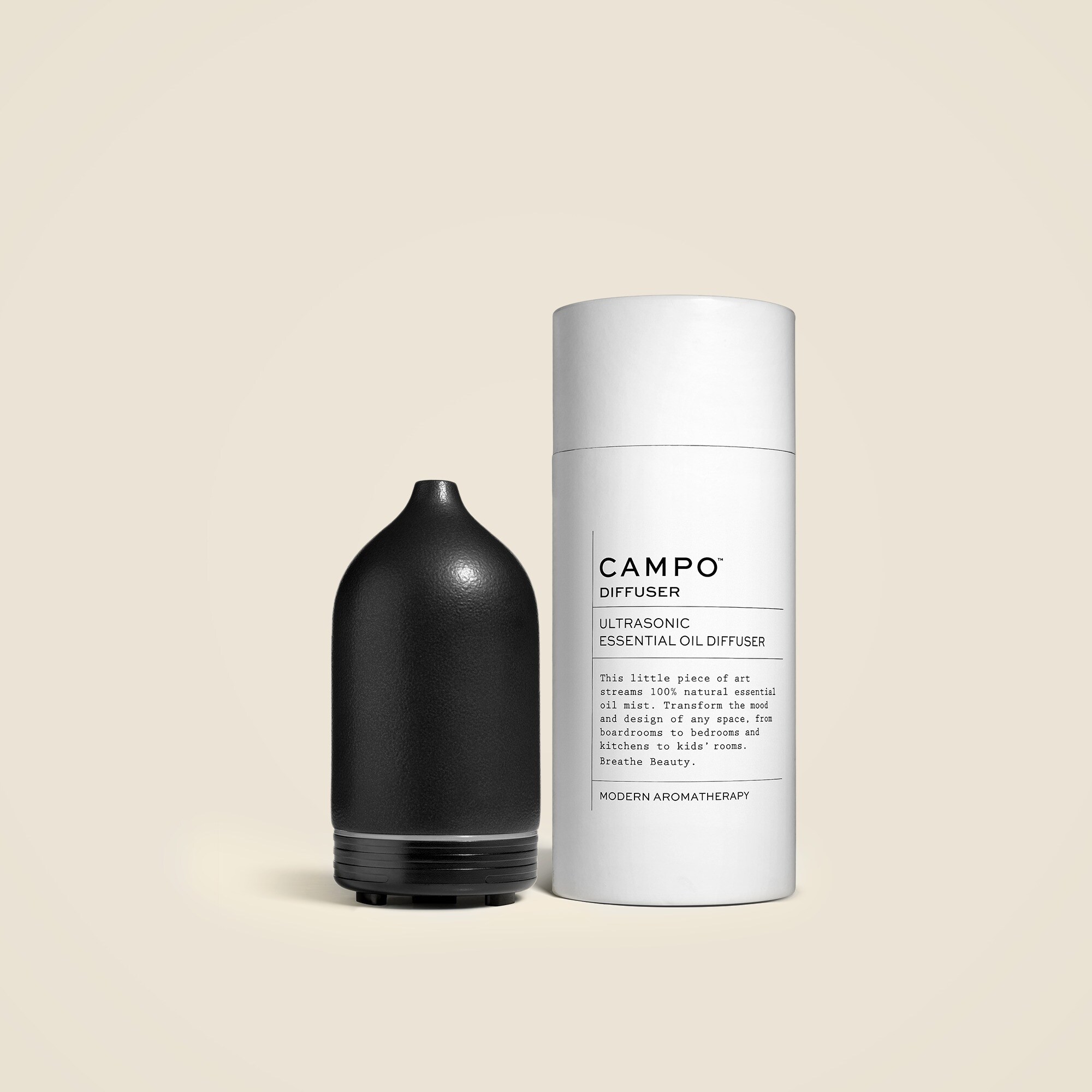 homes CAMPO® black ceramic ultrasonic essential oil diffuser