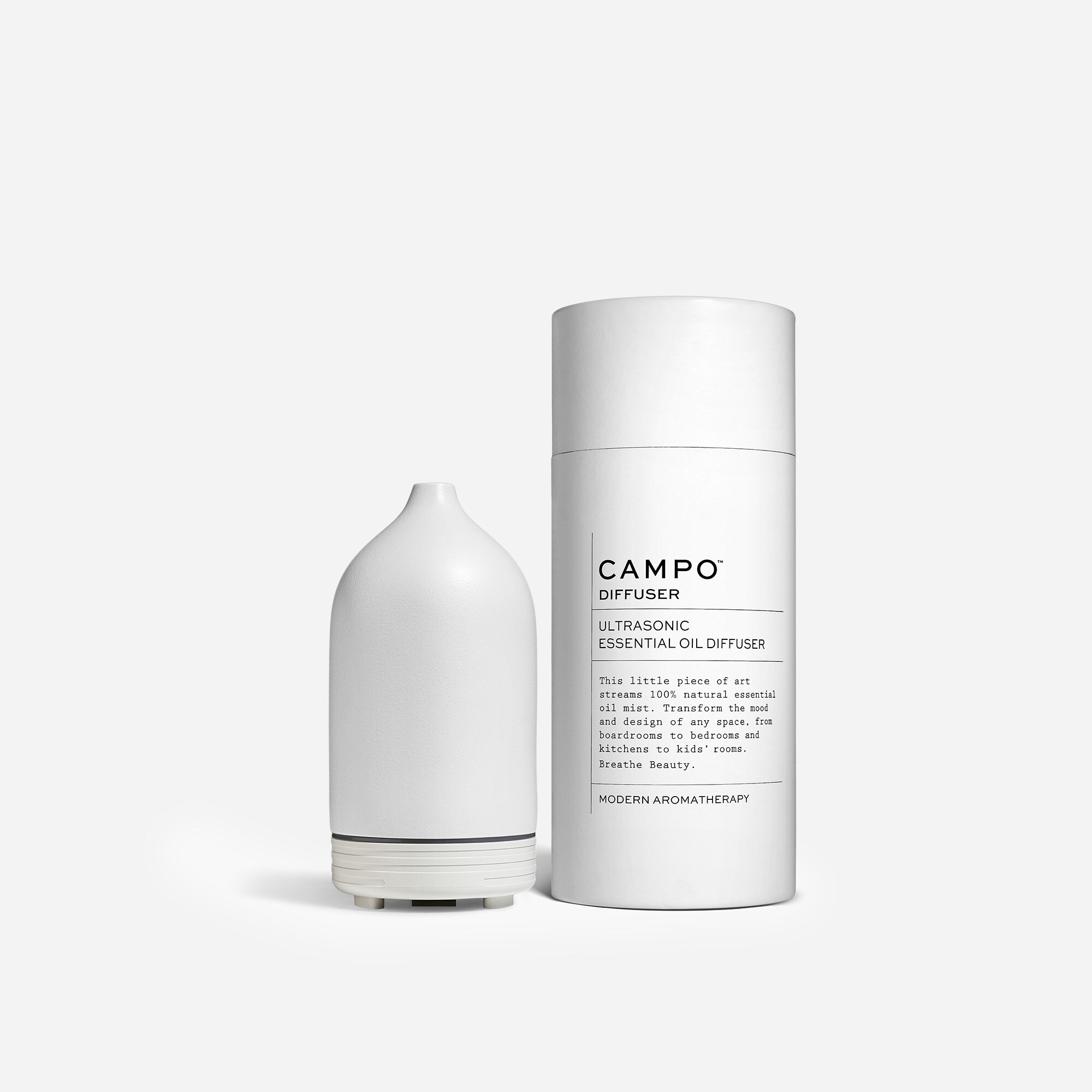 womens CAMPO® white ceramic ultrasonic essential oil diffuser