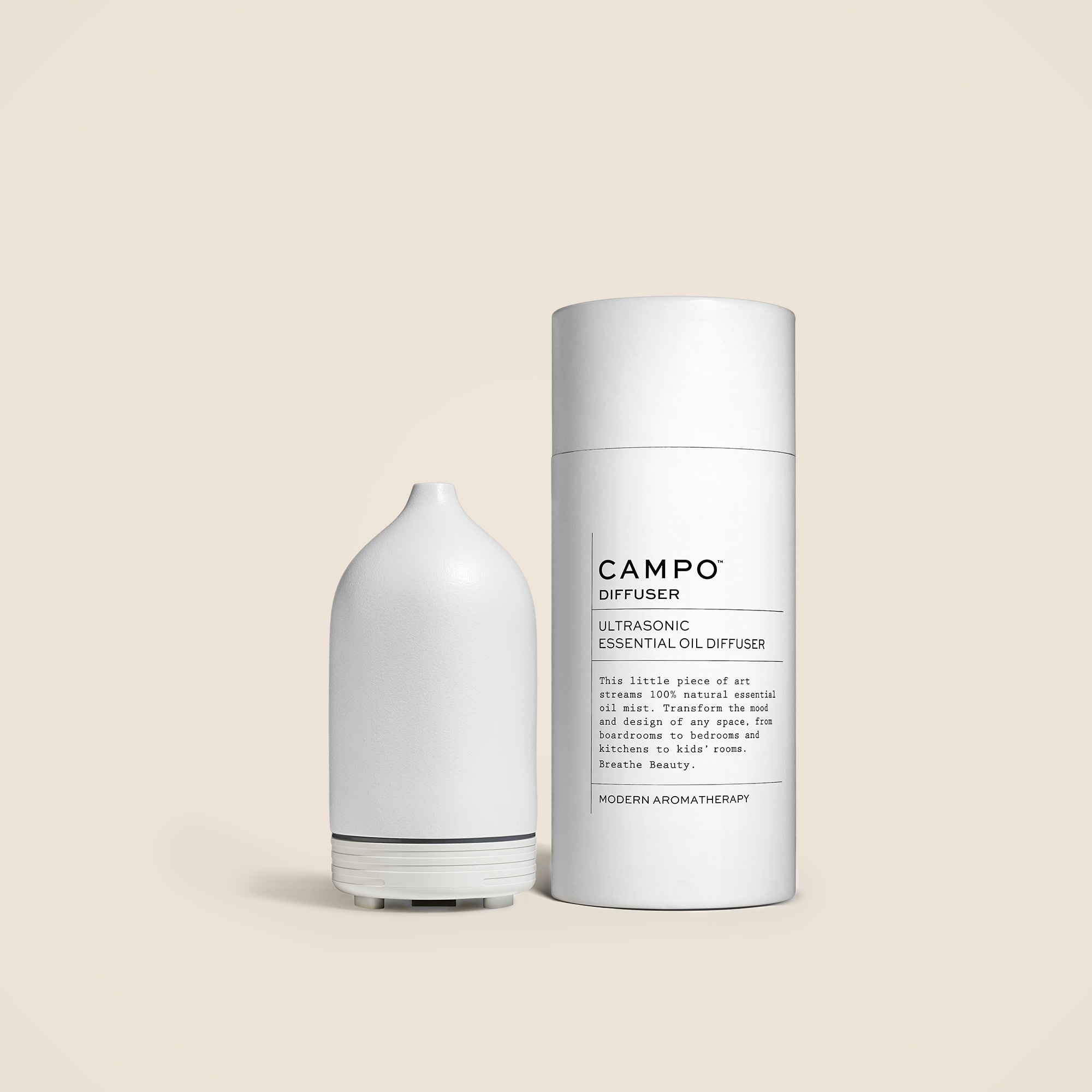  CAMPO® white ceramic ultrasonic essential oil diffuser