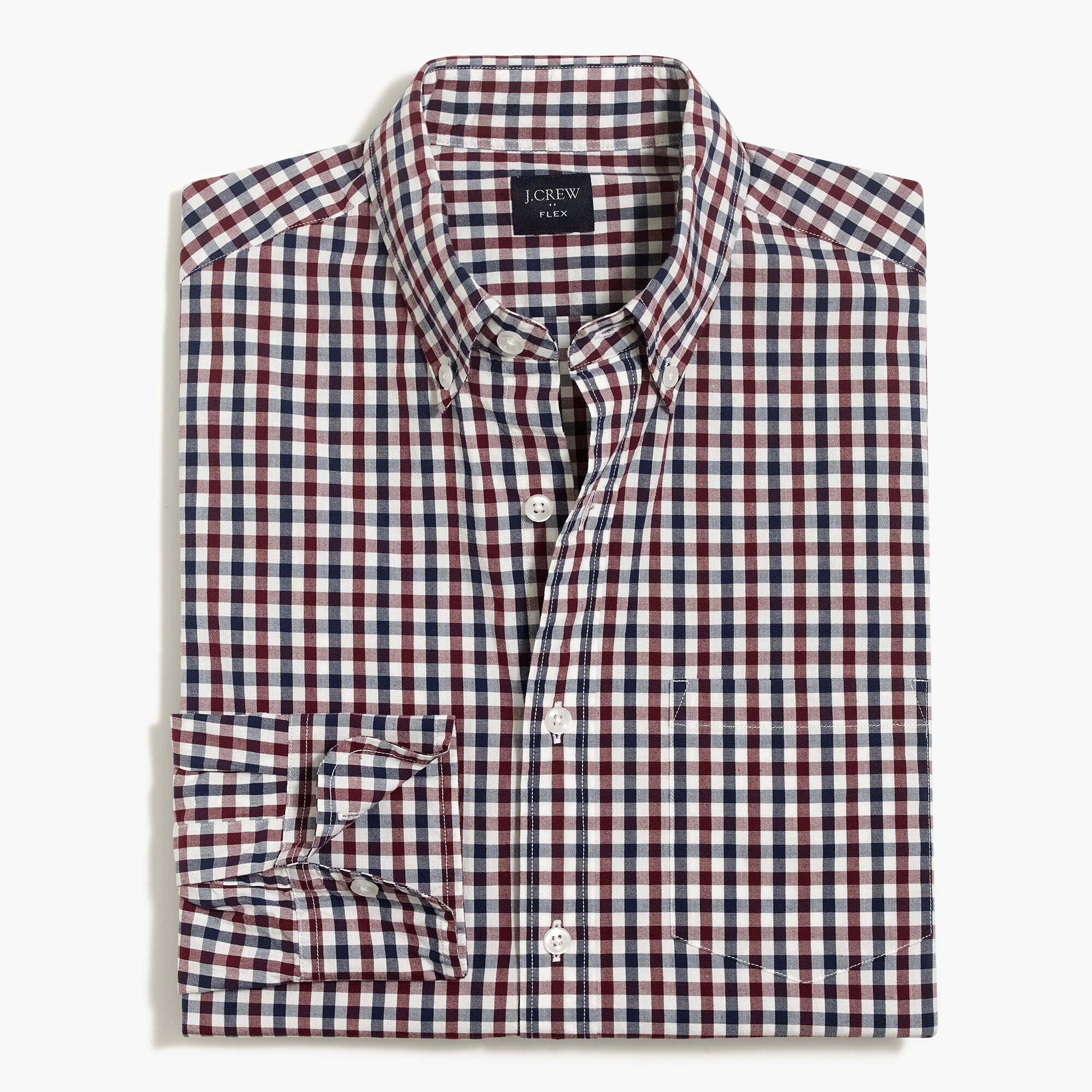 gingham flex casual shirt for men