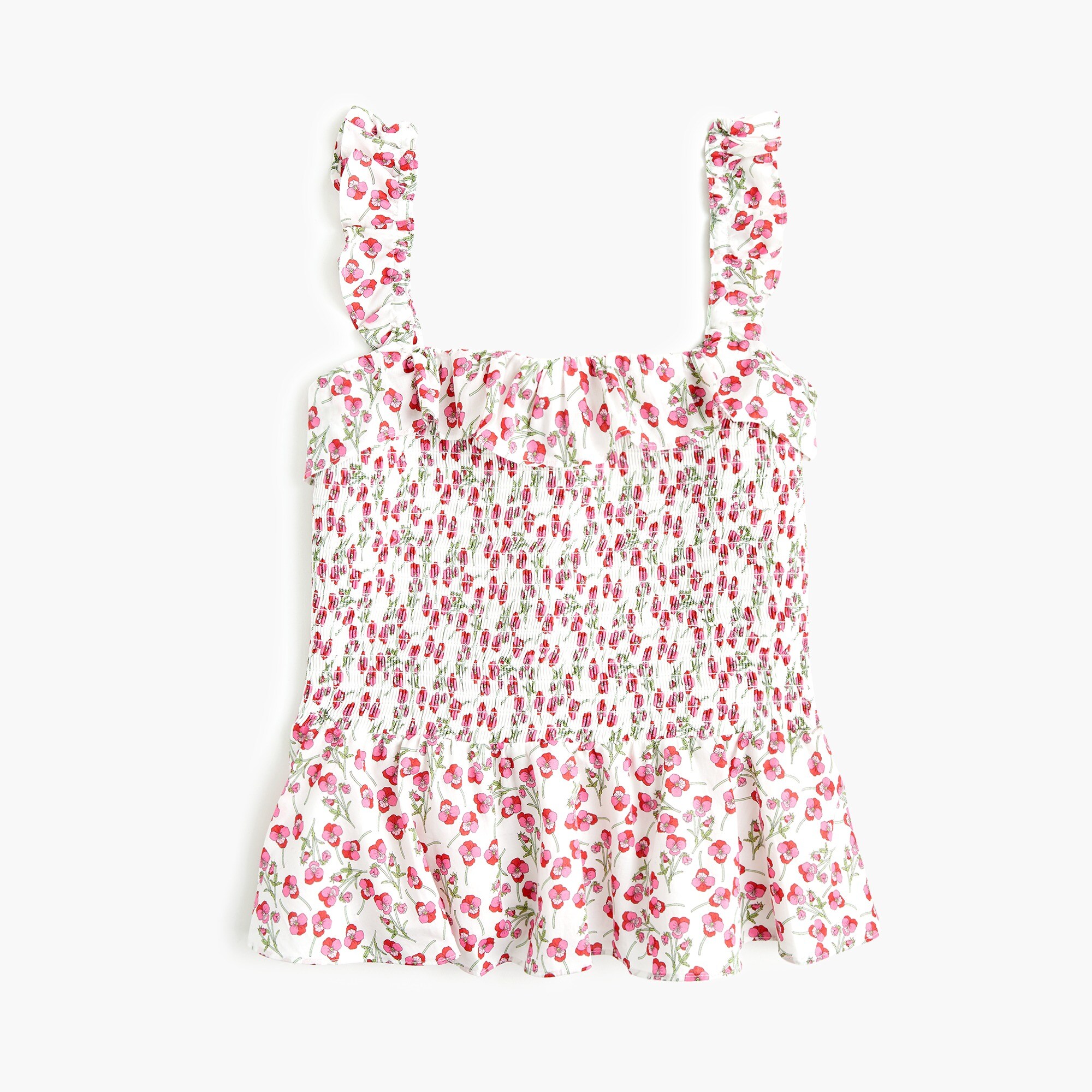 Smocked ruffle top in Liberty® Ros floral