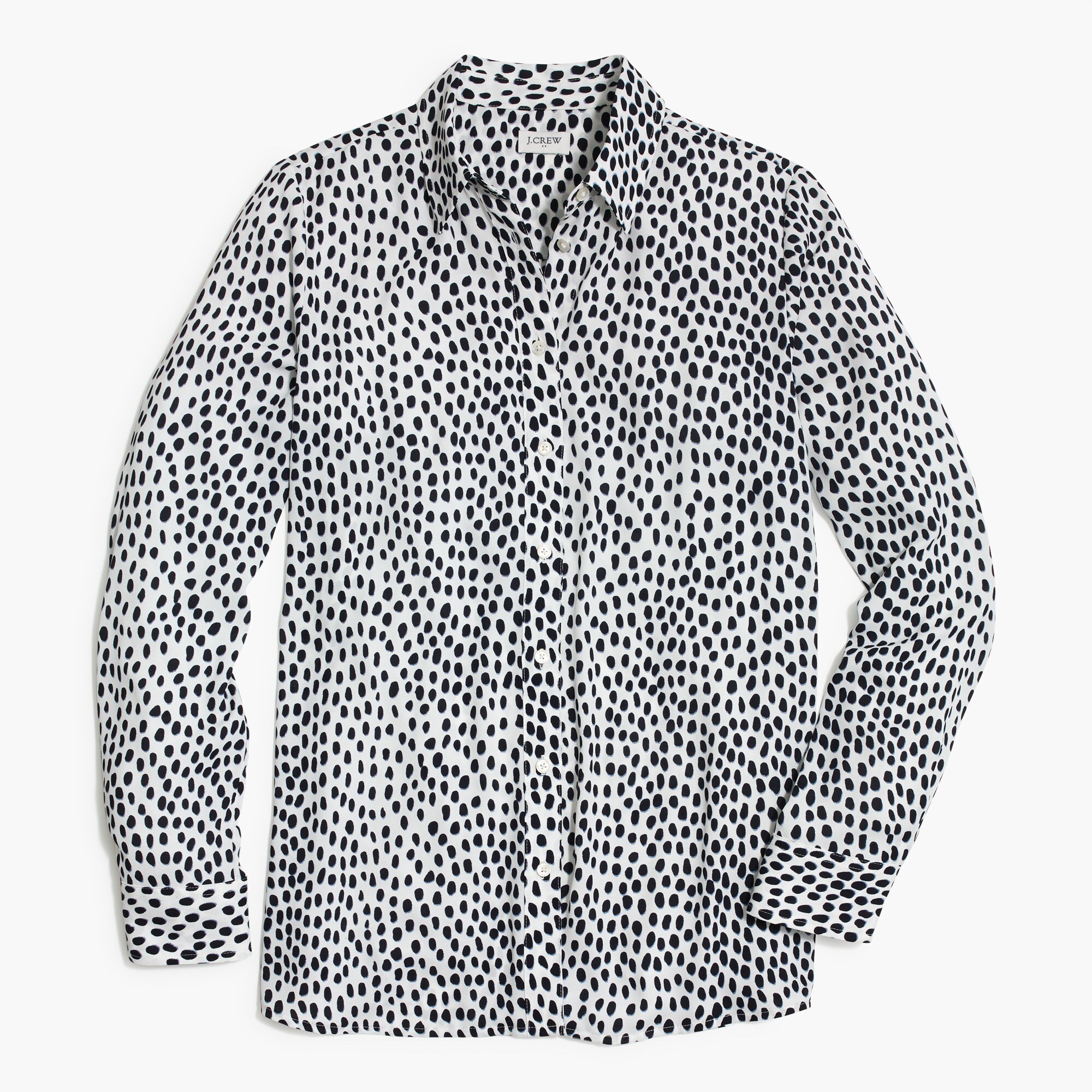 Printed button-up top