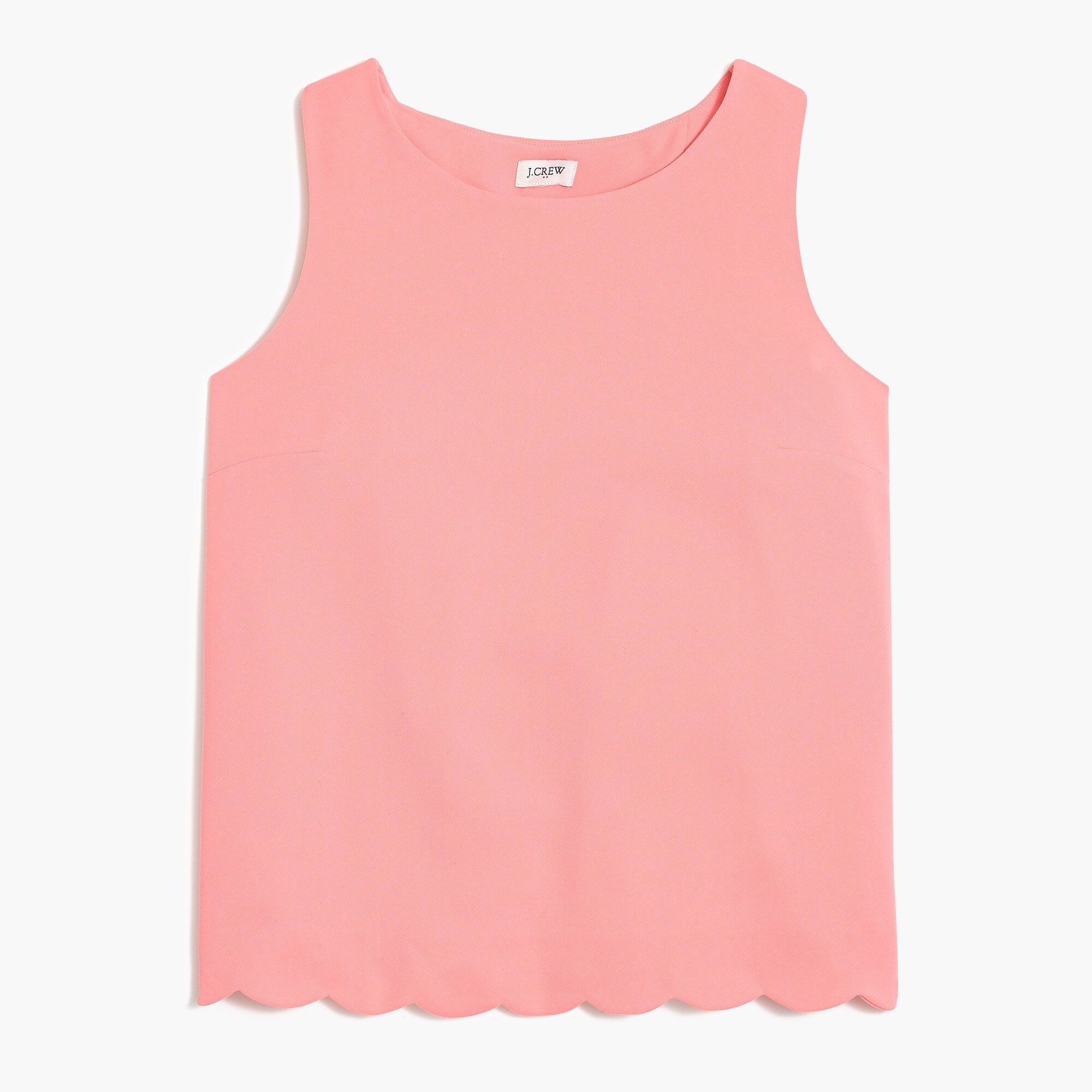 Scalloped-hem top with overlapped back