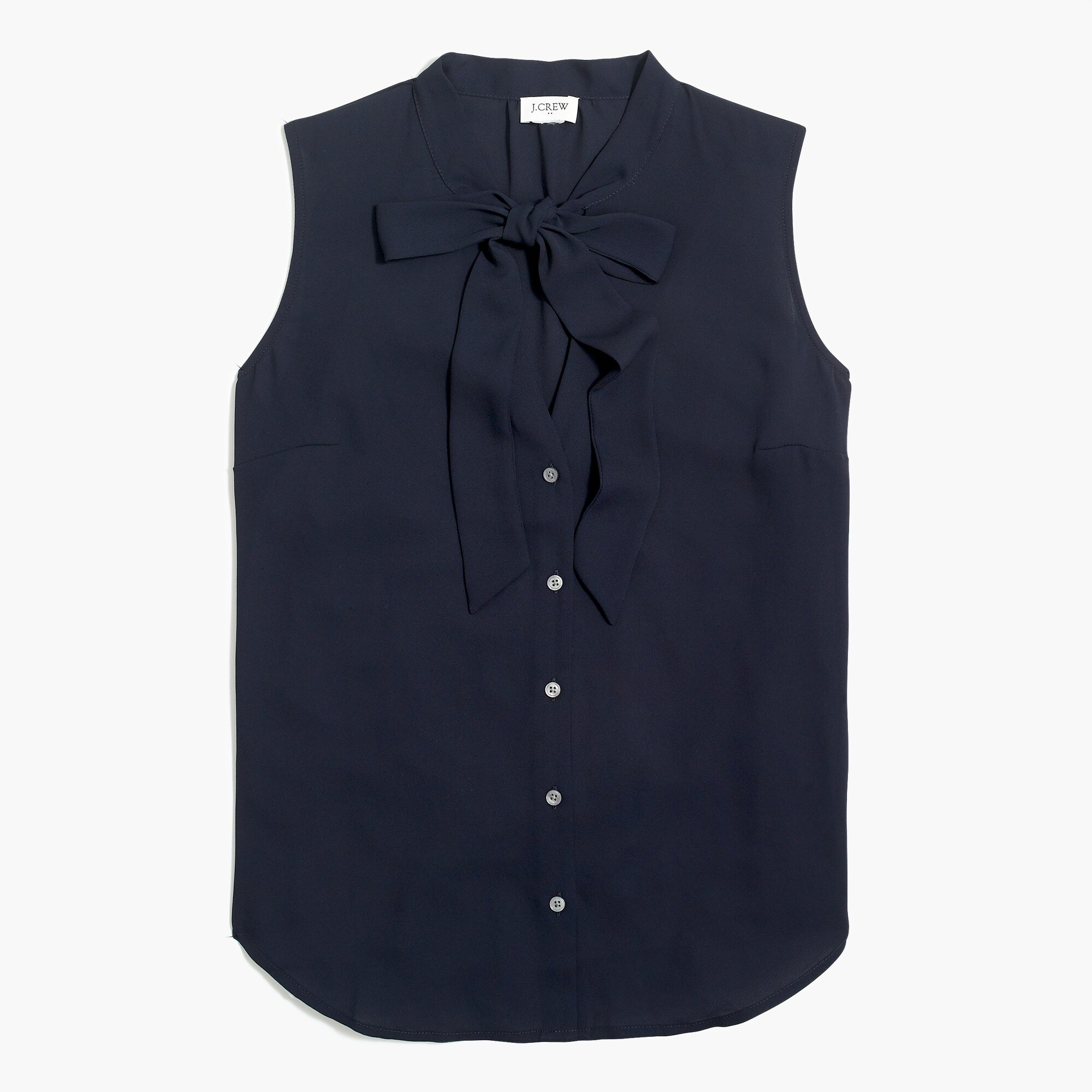 sleeveless drapey tie-neck top for women