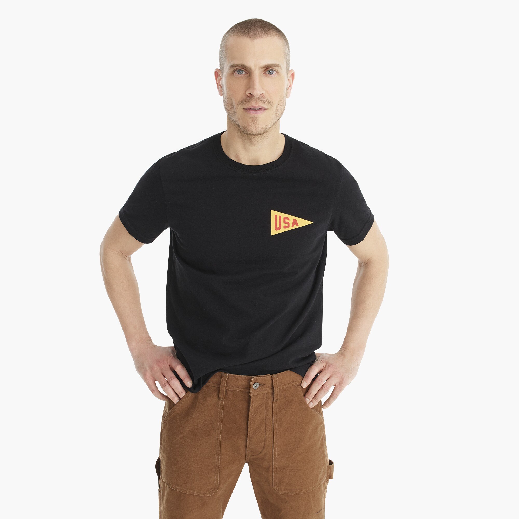 mens J.Crew X Oxford Pennant American-made eagle graphic T-shirt