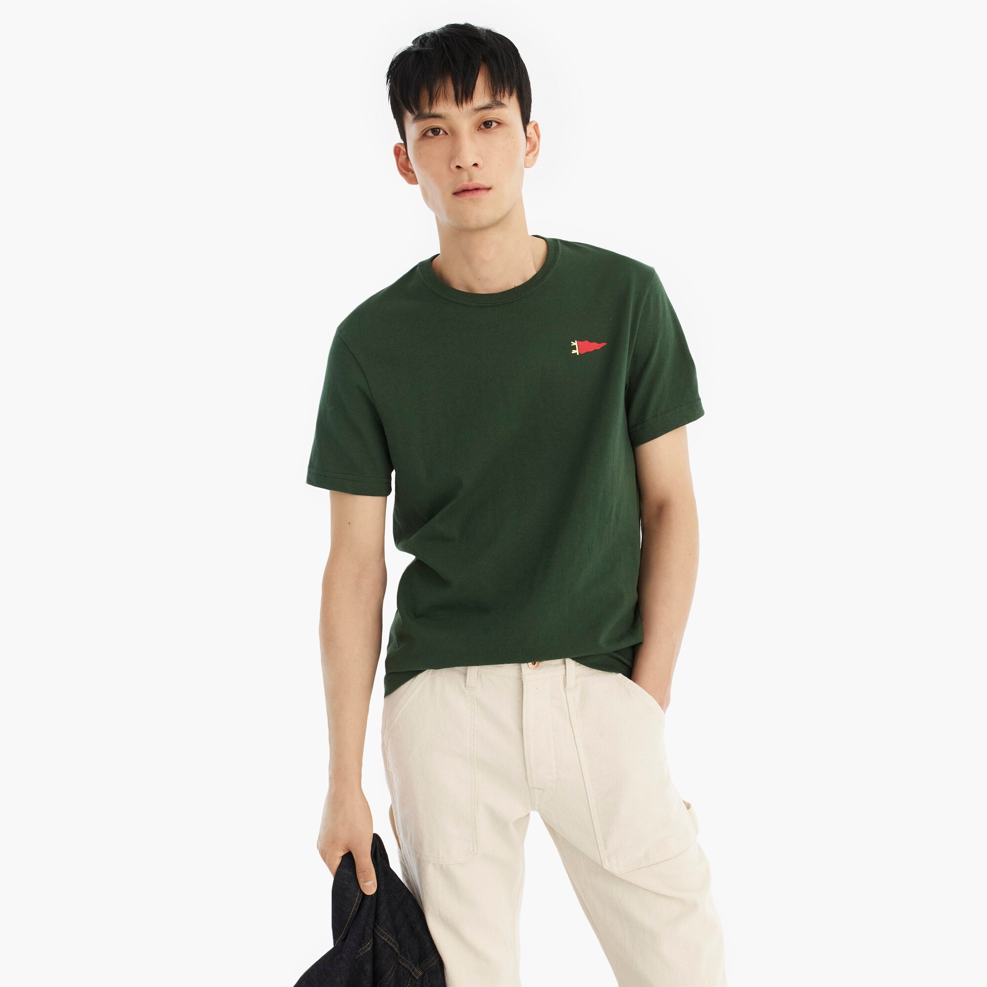 mens J.Crew X Oxford Pennant strongman graphic T-shirt