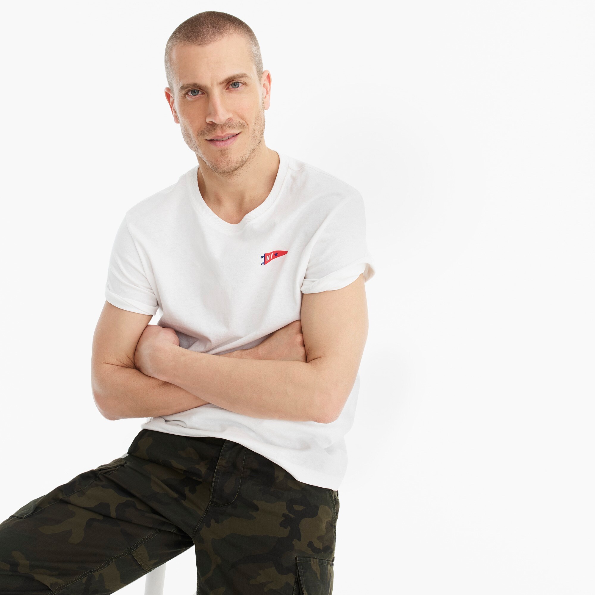 mens J.Crew X Oxford Pennant New York graphic T-shirt