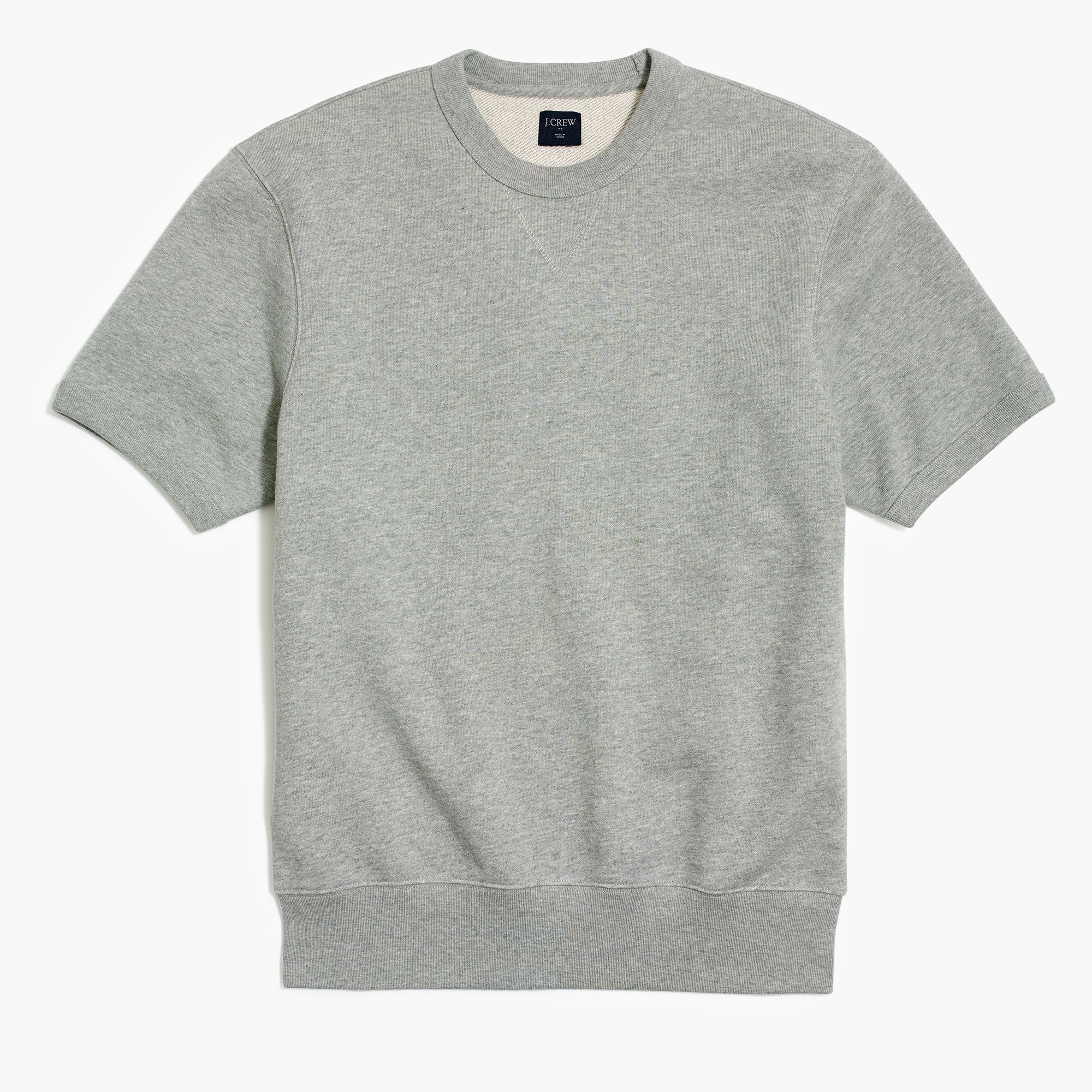 short-sleeve terry crewneck sweatshirt for men