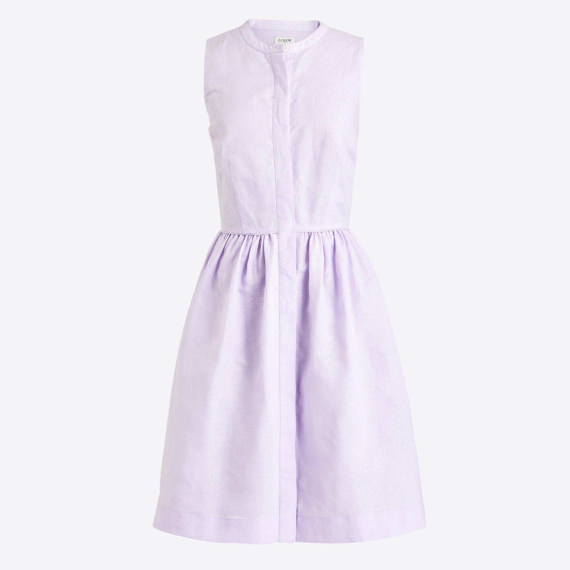 shirt-dress in linen-cotton for women