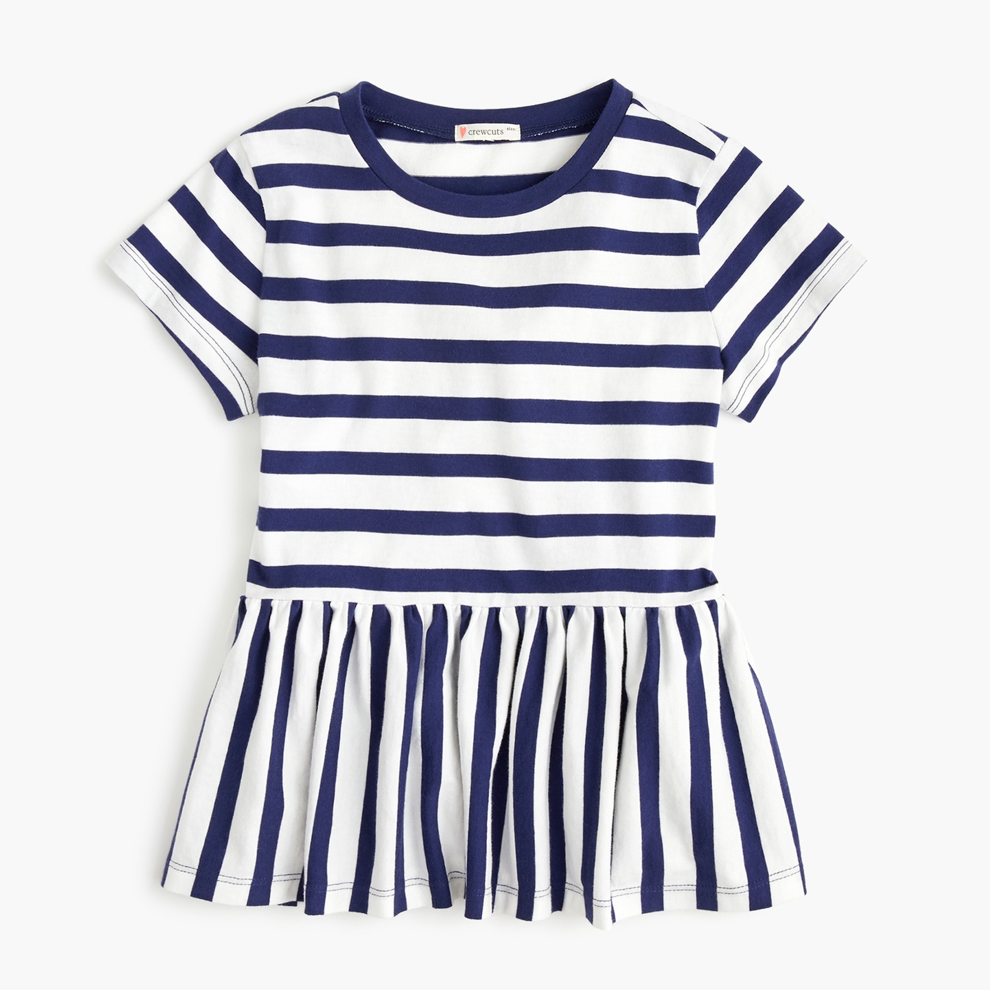 Girls' ruffle-trim T-shirt