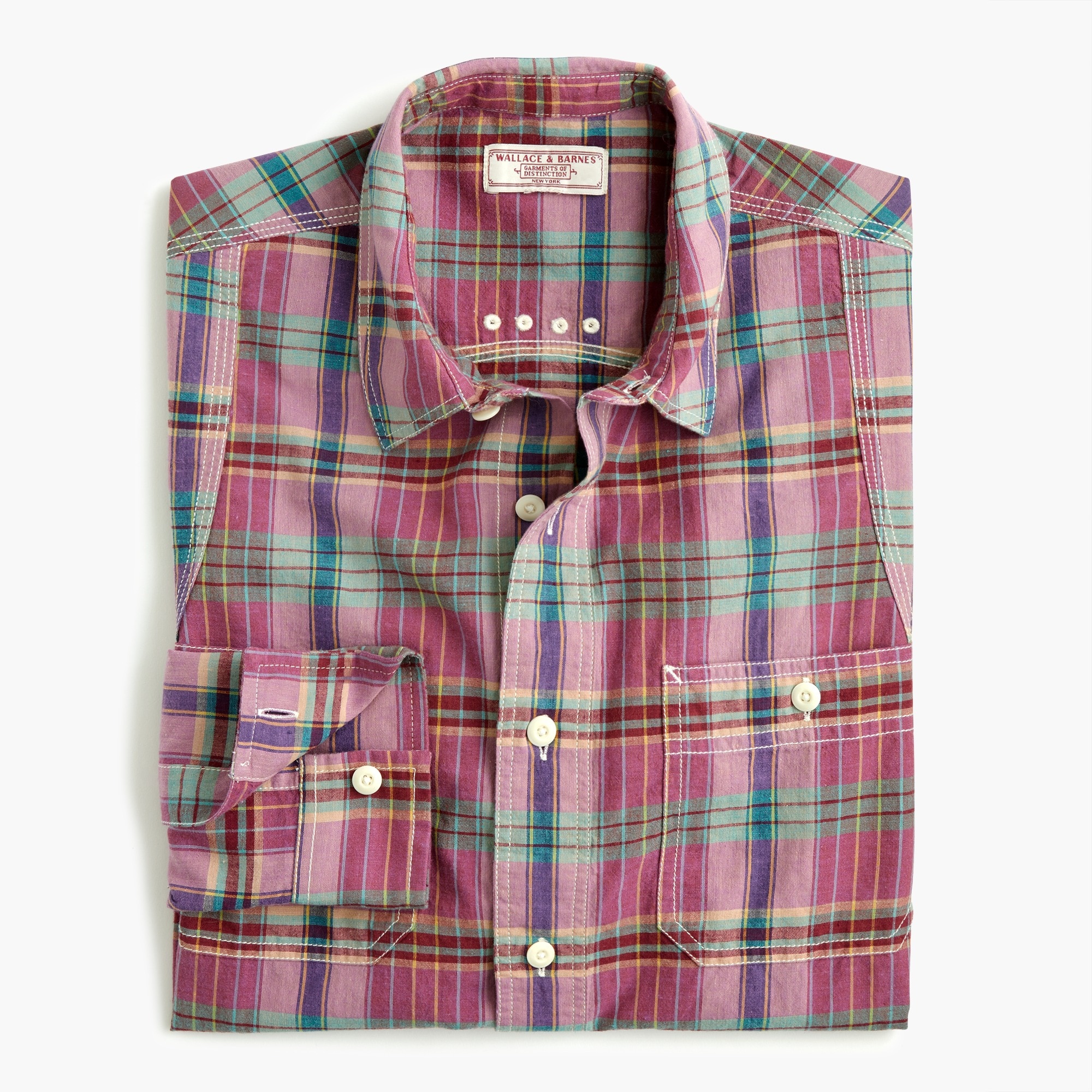 J Crew Wallace Barnes Naval Workshirt In Indian Madras