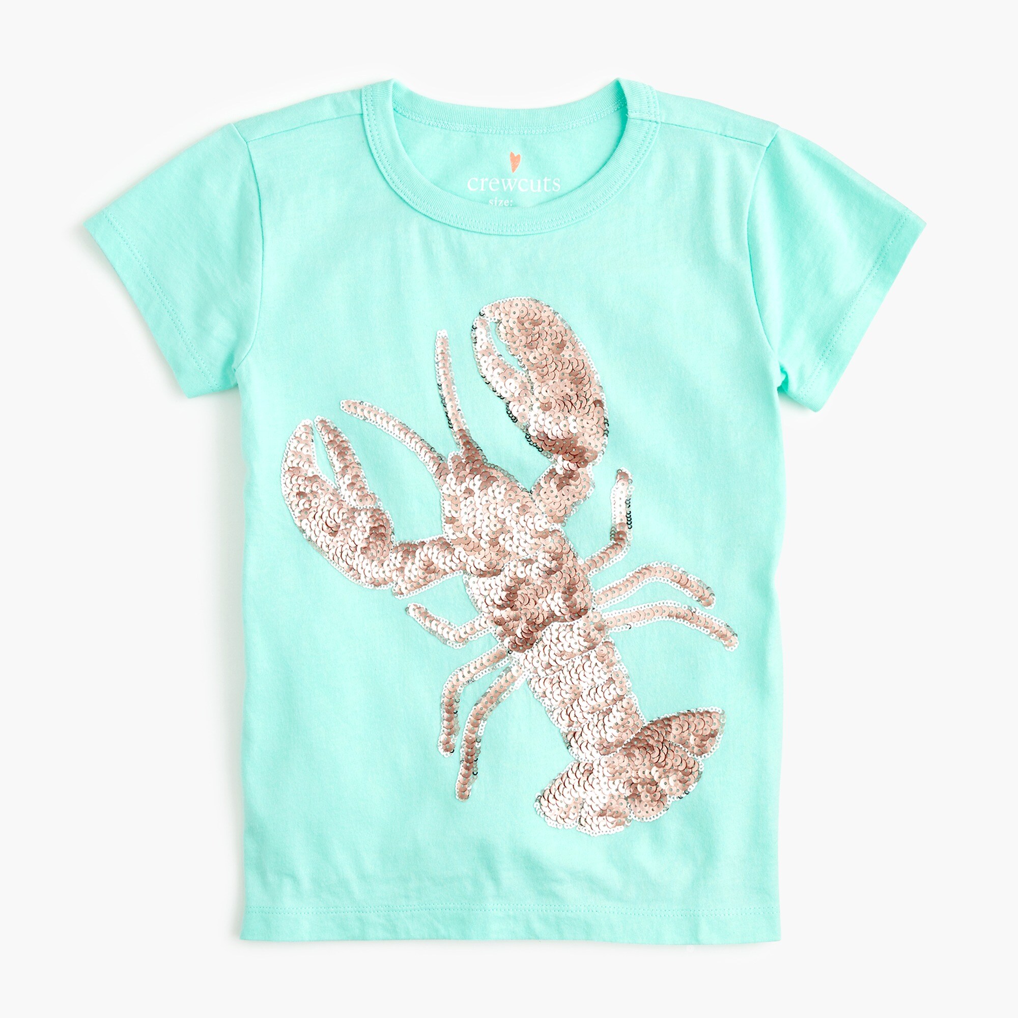 Girls' sequin lobster T-shirt