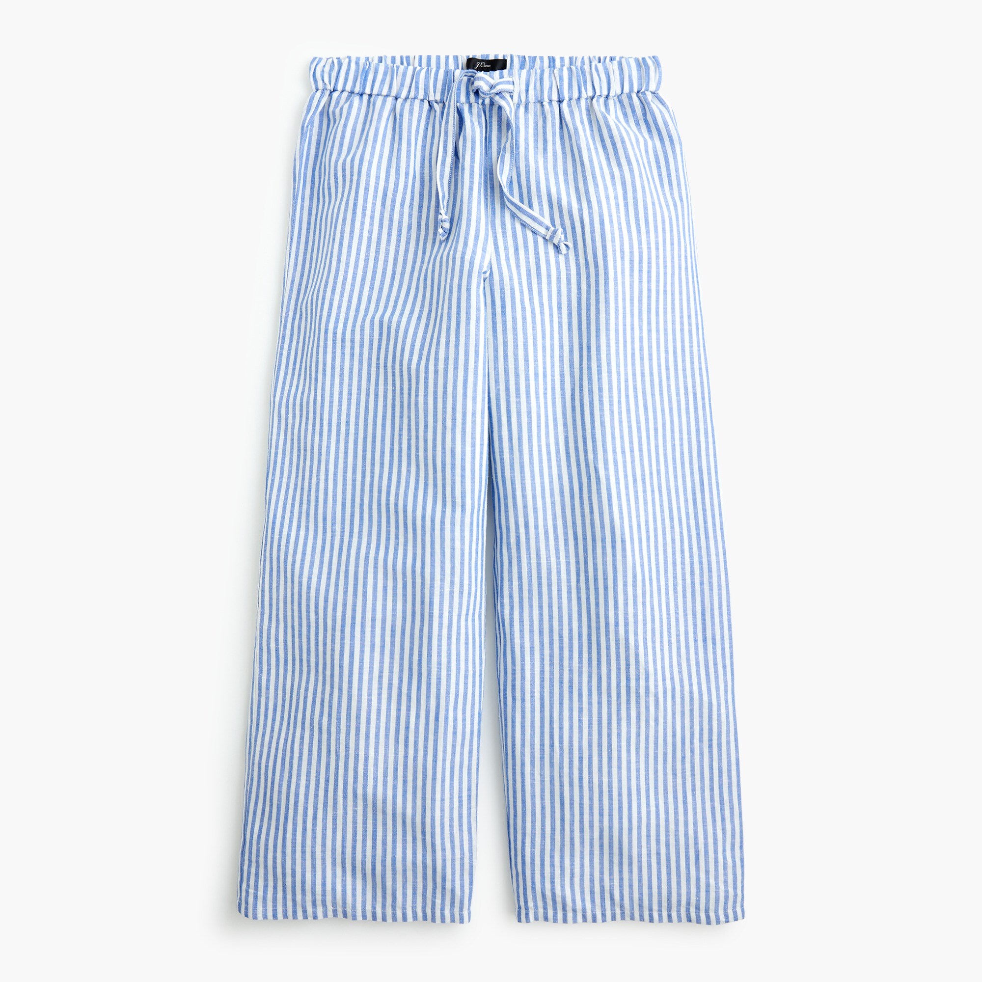 Cropped linen beach pant