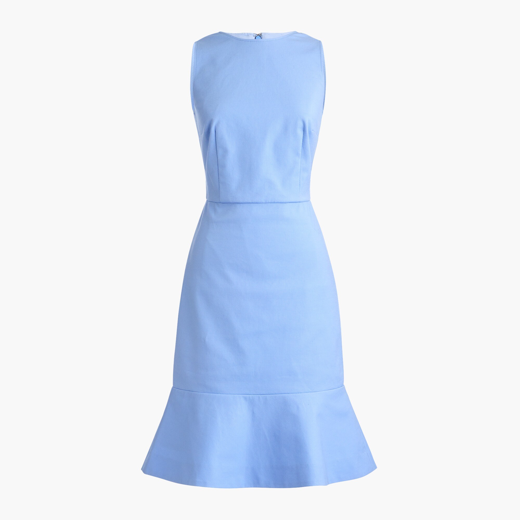 Stretch Piqué Sheath Dress With Fluted Hem For Women | J.Crew