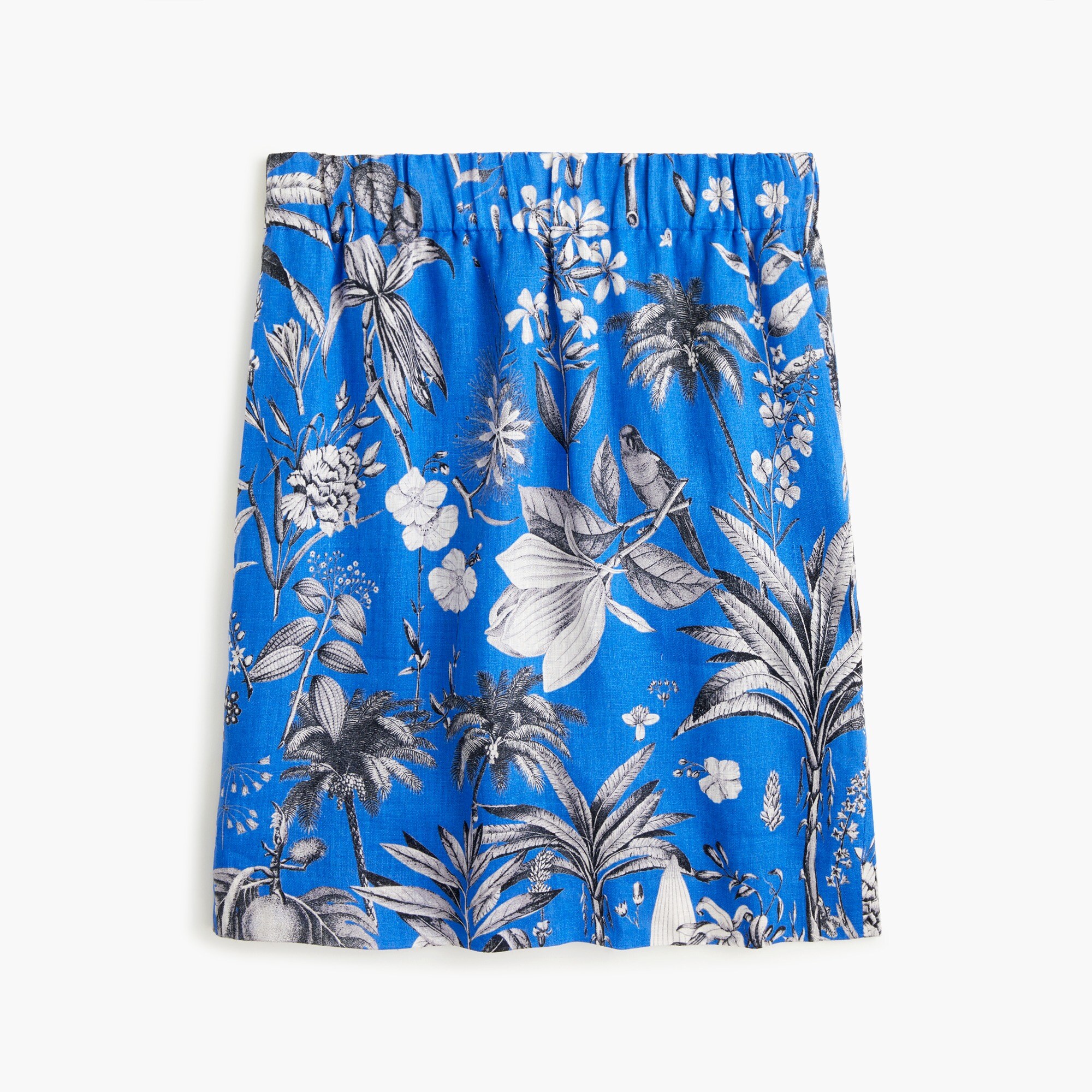 Pull-on skirt in Ratti® tropical toile linen