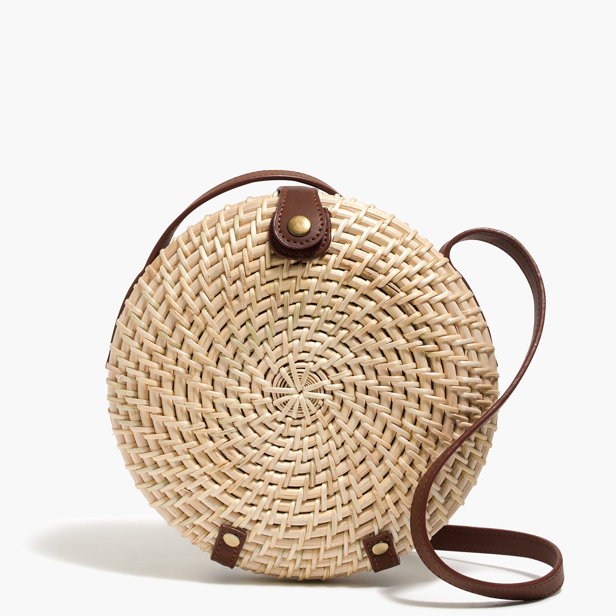 Straw circle crossbody bag