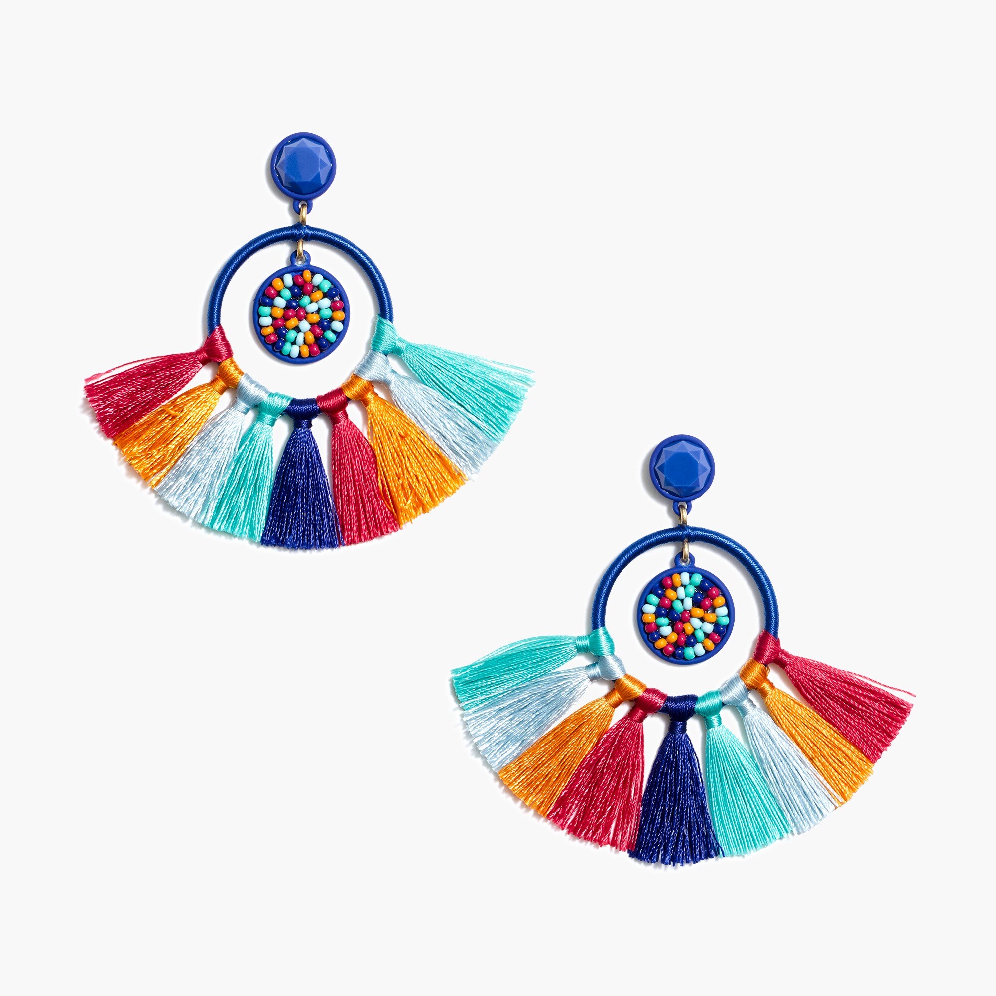 Beaded tassel earrings