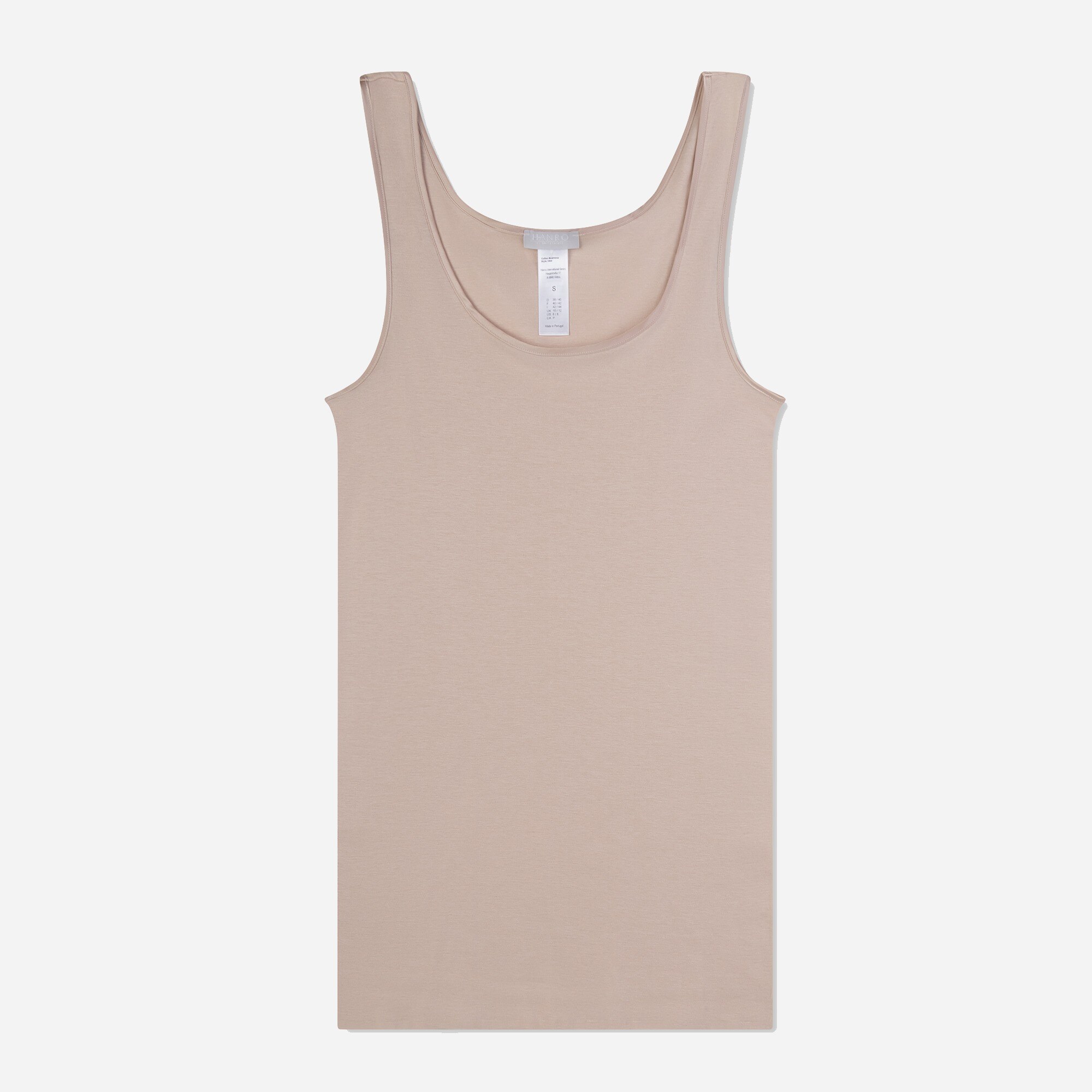 HANRO AE cotton seamless round-neck tank top