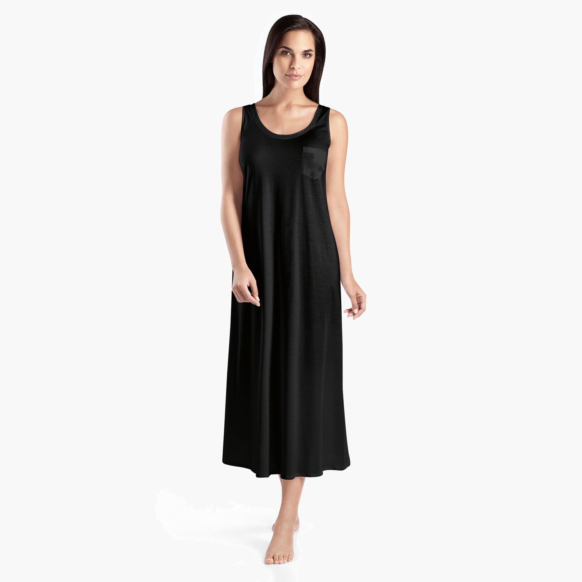 HANRO® cotton deluxe long tank gown