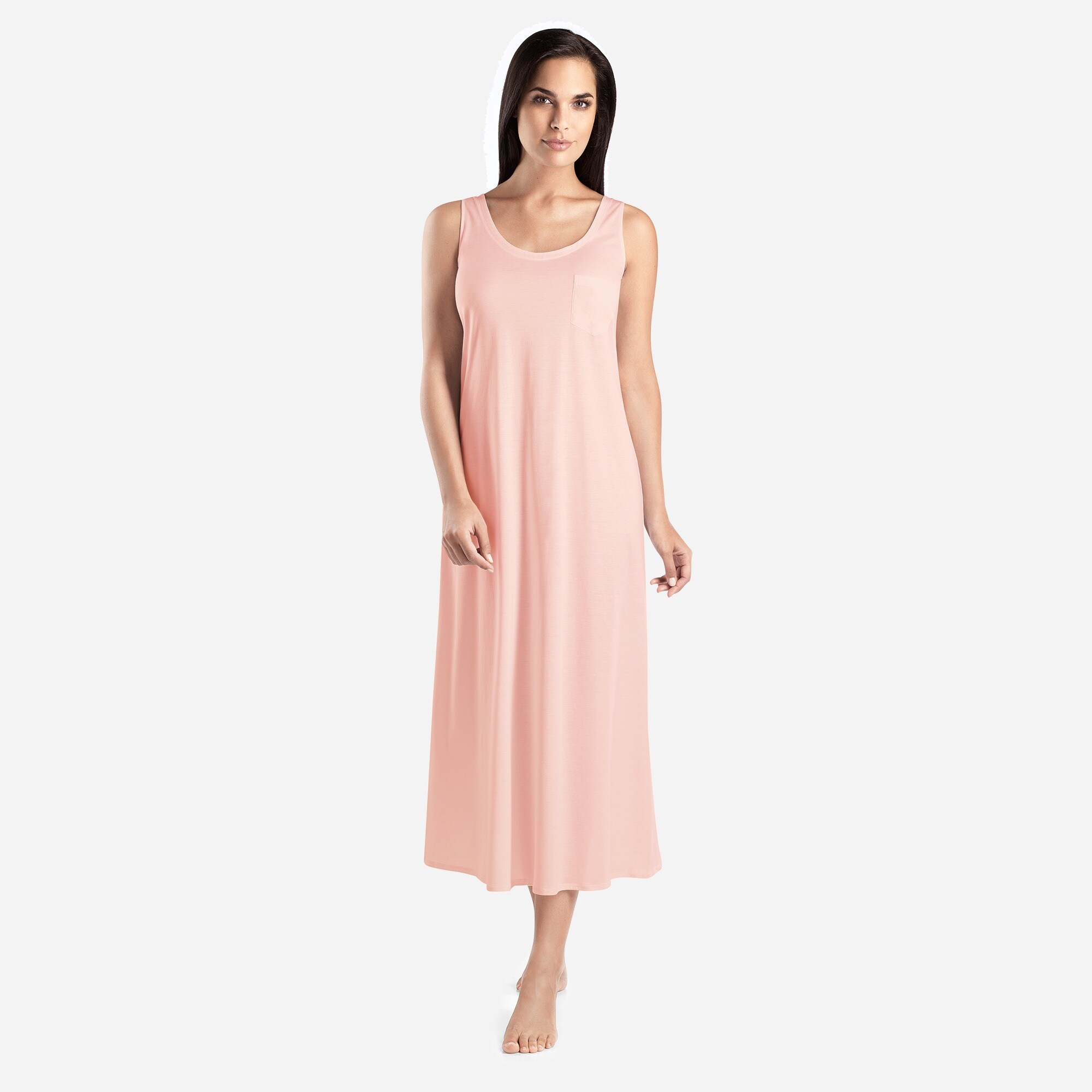 HANRO® cotton deluxe long tank gown