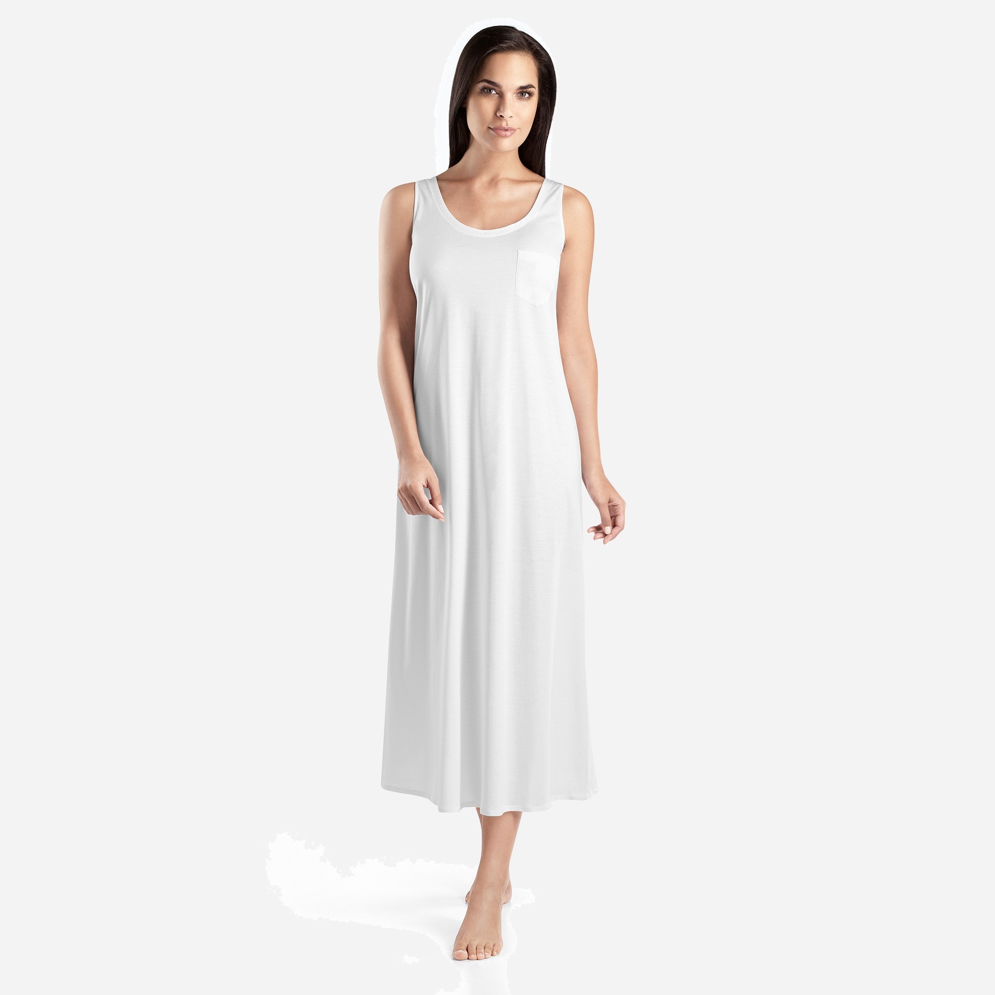 HANRO cotton deluxe long tank gown - image 2