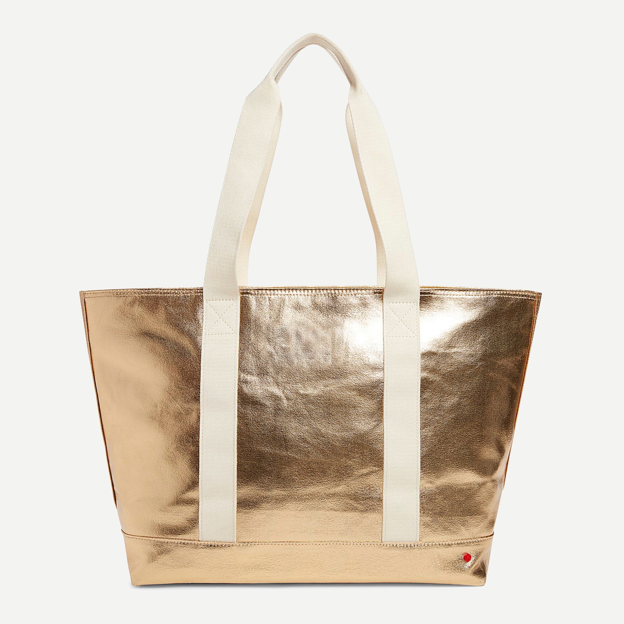 metallic tote bag