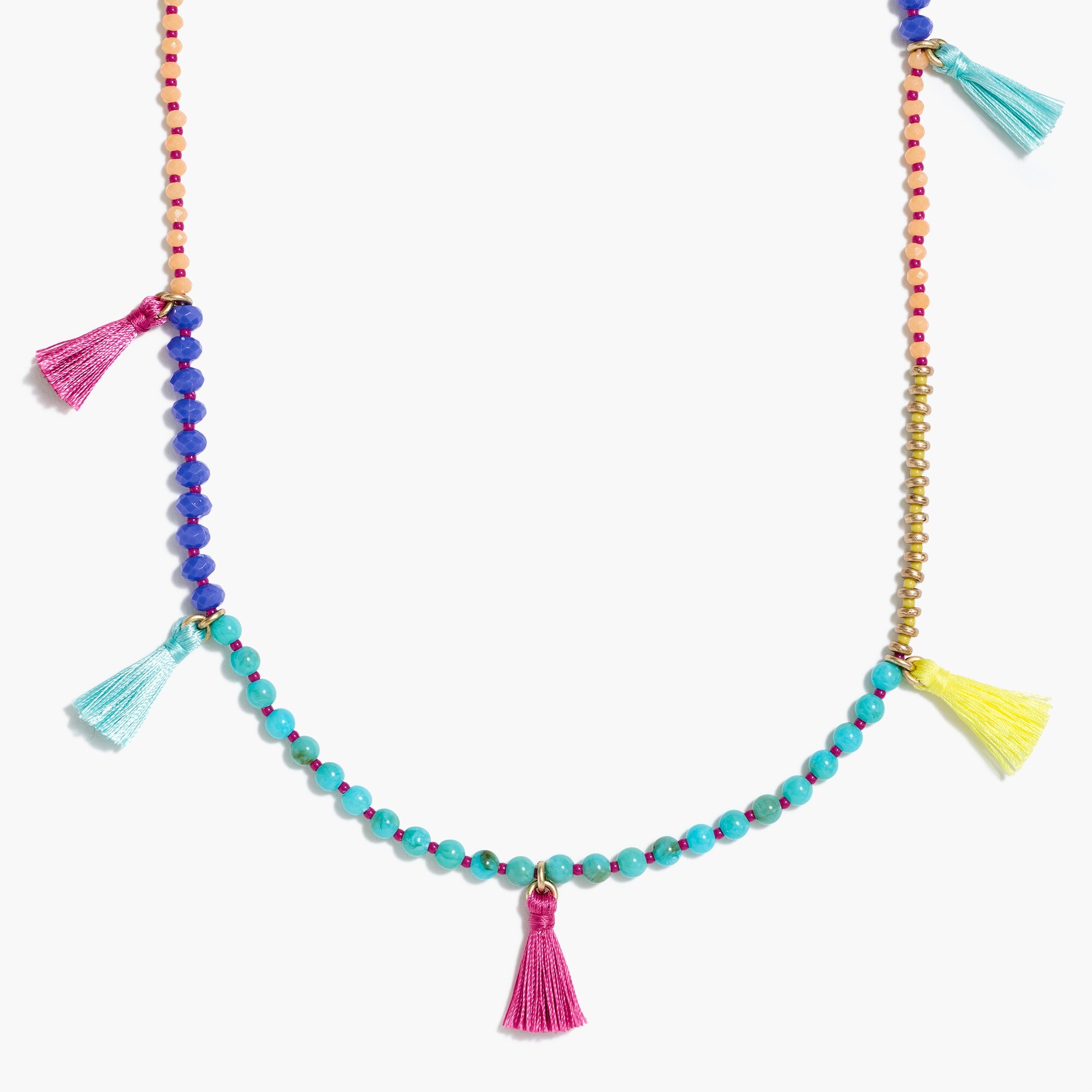 Beaded tassel necklace