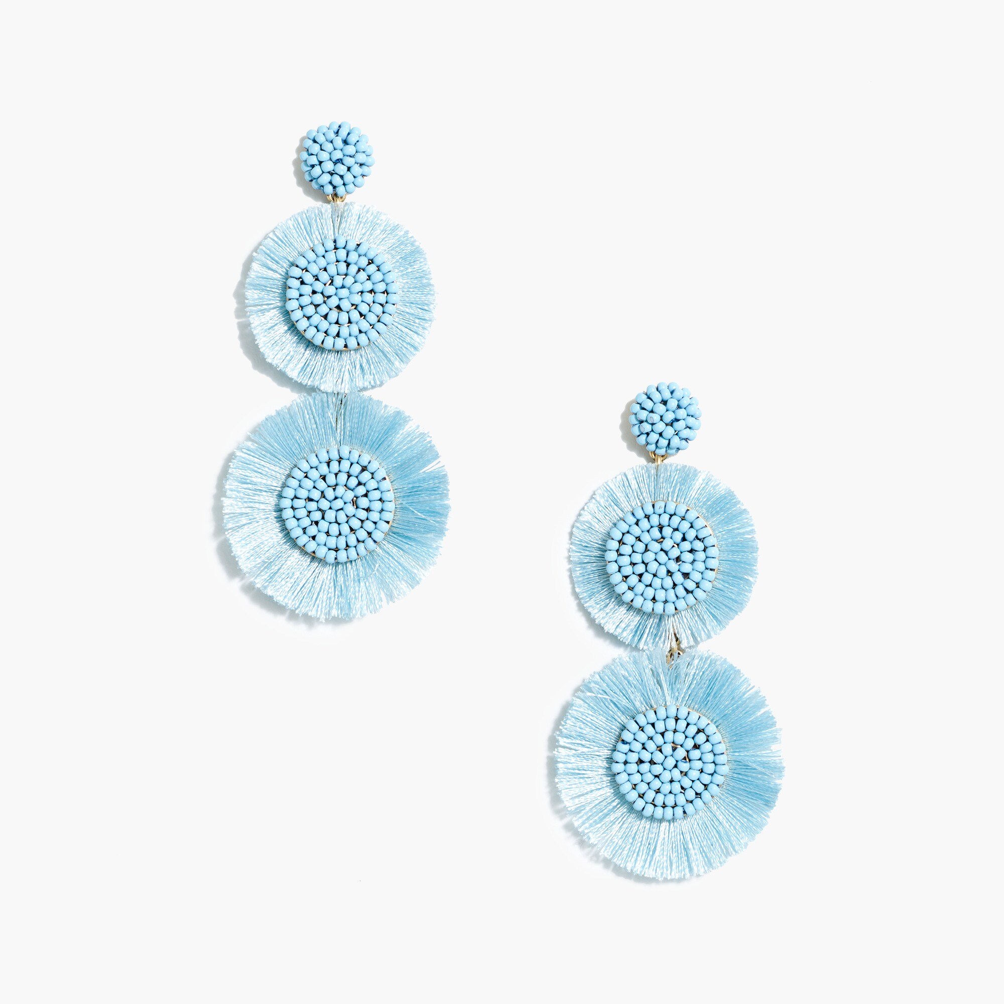 Three-tier statement earrings